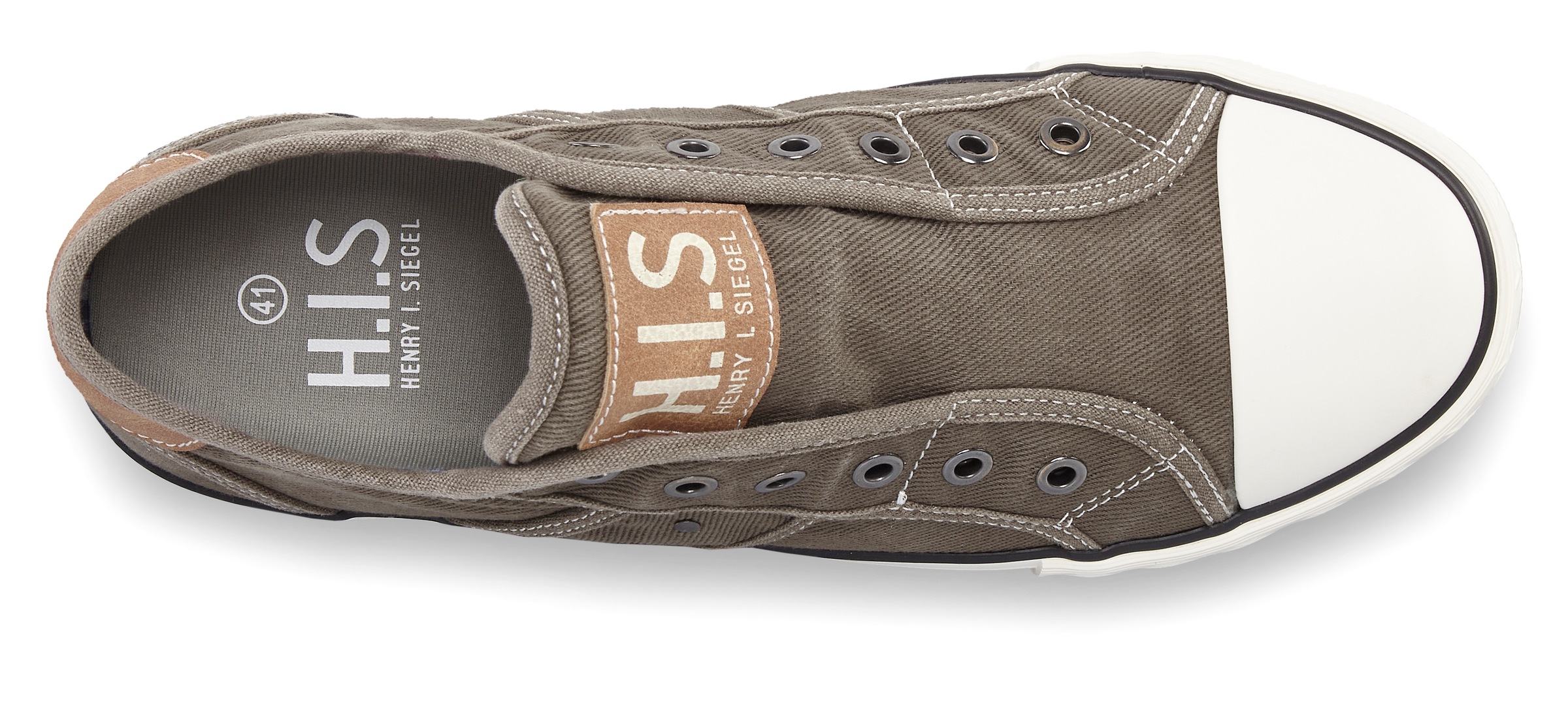 H.I.S Sneaker »Textilschuh, Stoffschuh, Turnschuh, Halbschuh, Freizeitschuh, Slipper«  Slip-On-Sneaker aus weichem Textilmaterial, Unisex