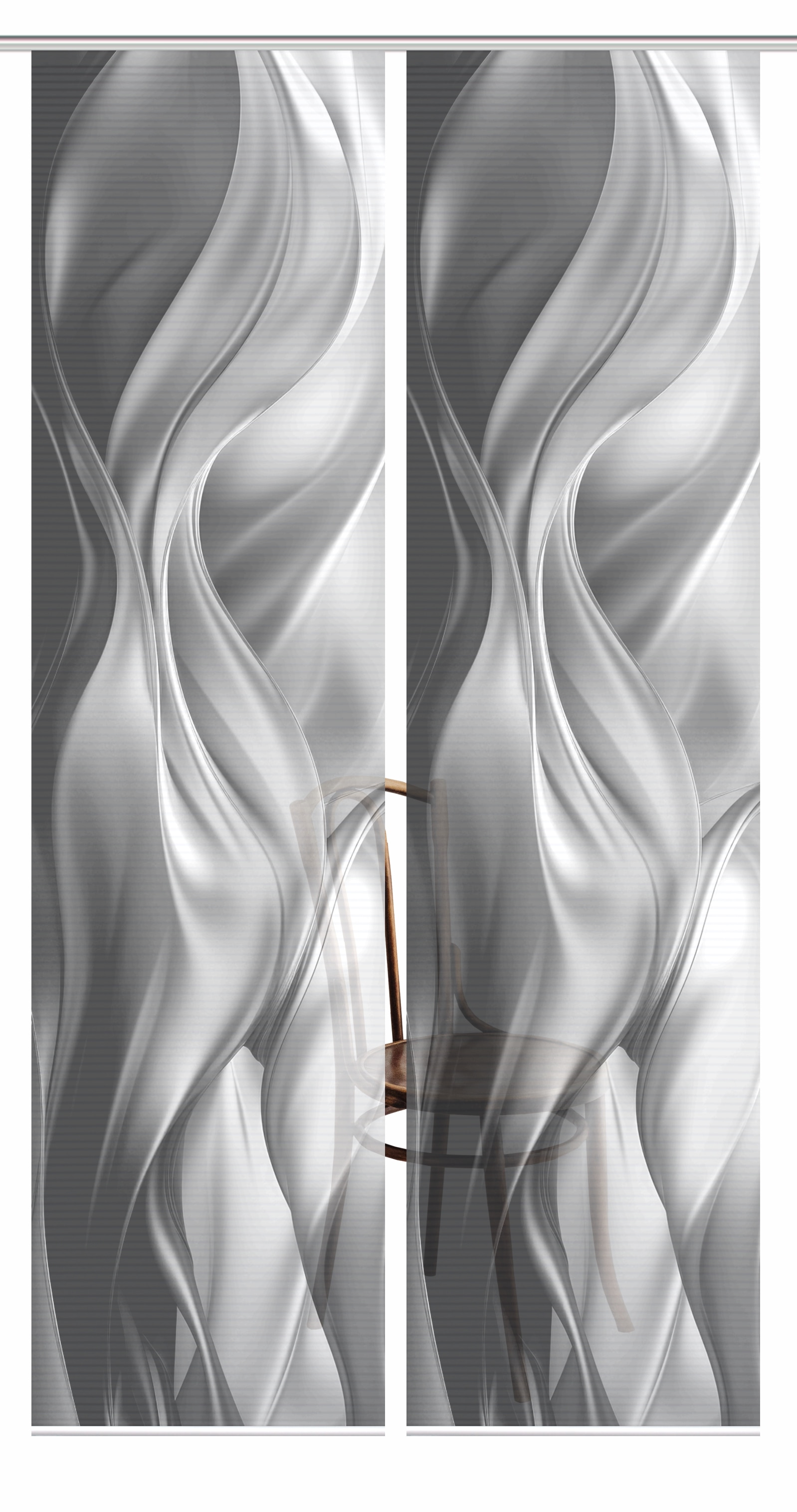 HOME in green Schiebegardine »ALCINA« Paneelwagen 2 Stk. tlg. SET DIGITALDRUCK,BAMBUSOPTIK RECYCELT