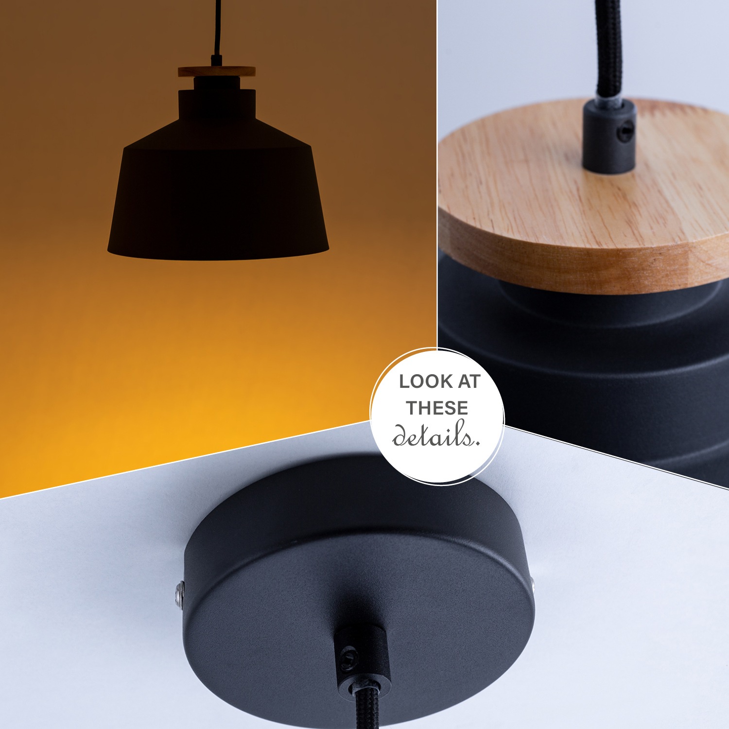 Paco Home Pendelleuchte »JACK U«, 1 flammig, Leuchtmittel E27 | ohne Leuchtmittel, Hängelampe Esszimmer Küchenlampe Esstischlampe Skandinavisch E27