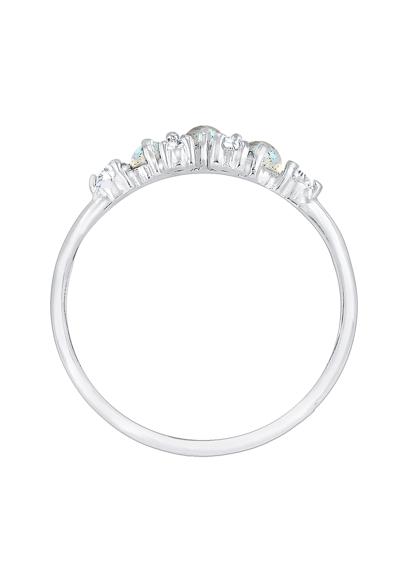 Elli Verlobungsring »Ring Labradorit Grau 925 Sterling Silber«