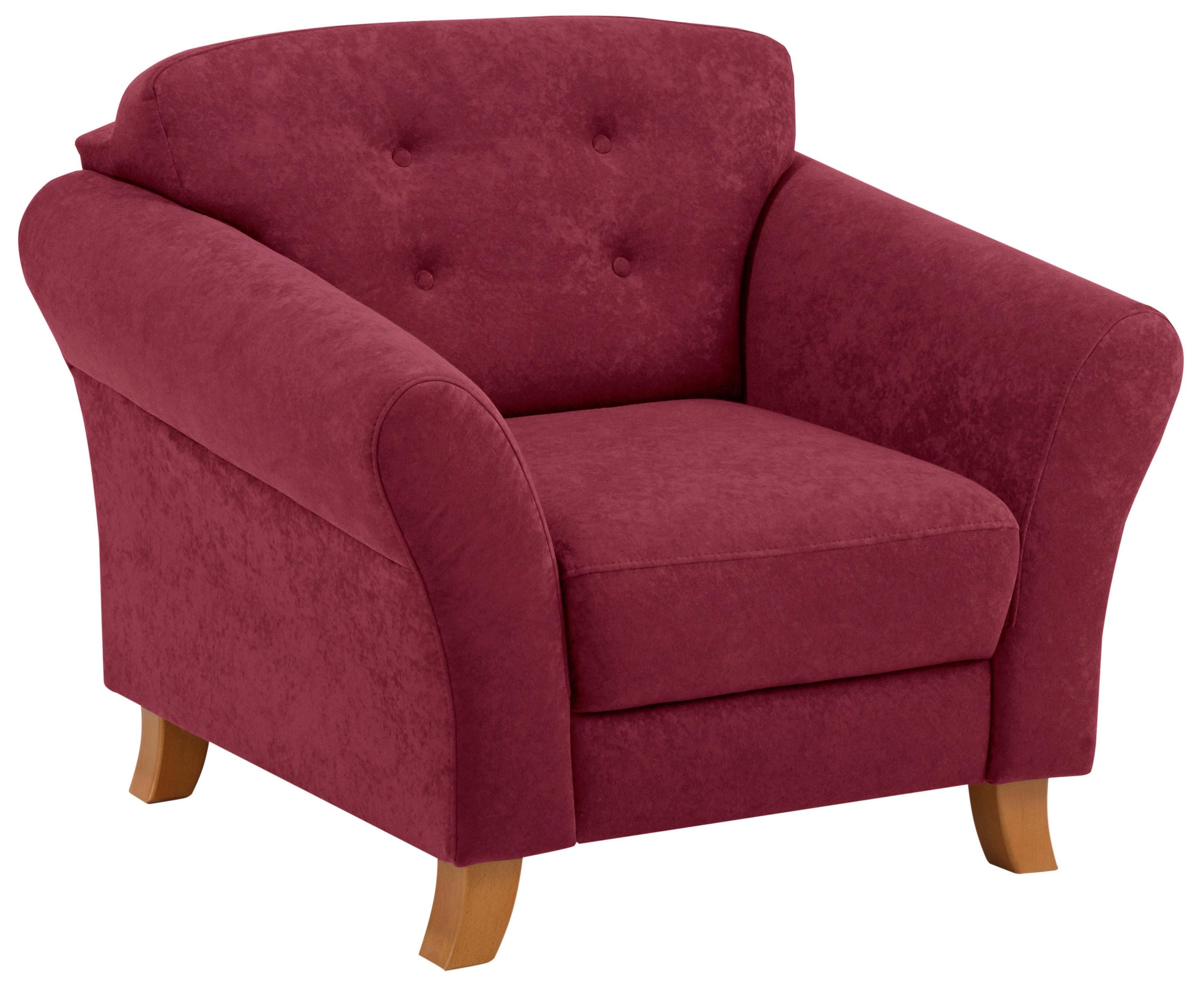 Home affaire Sessel »Trondheim« mit Federkern, Knopfheftung im Rücken