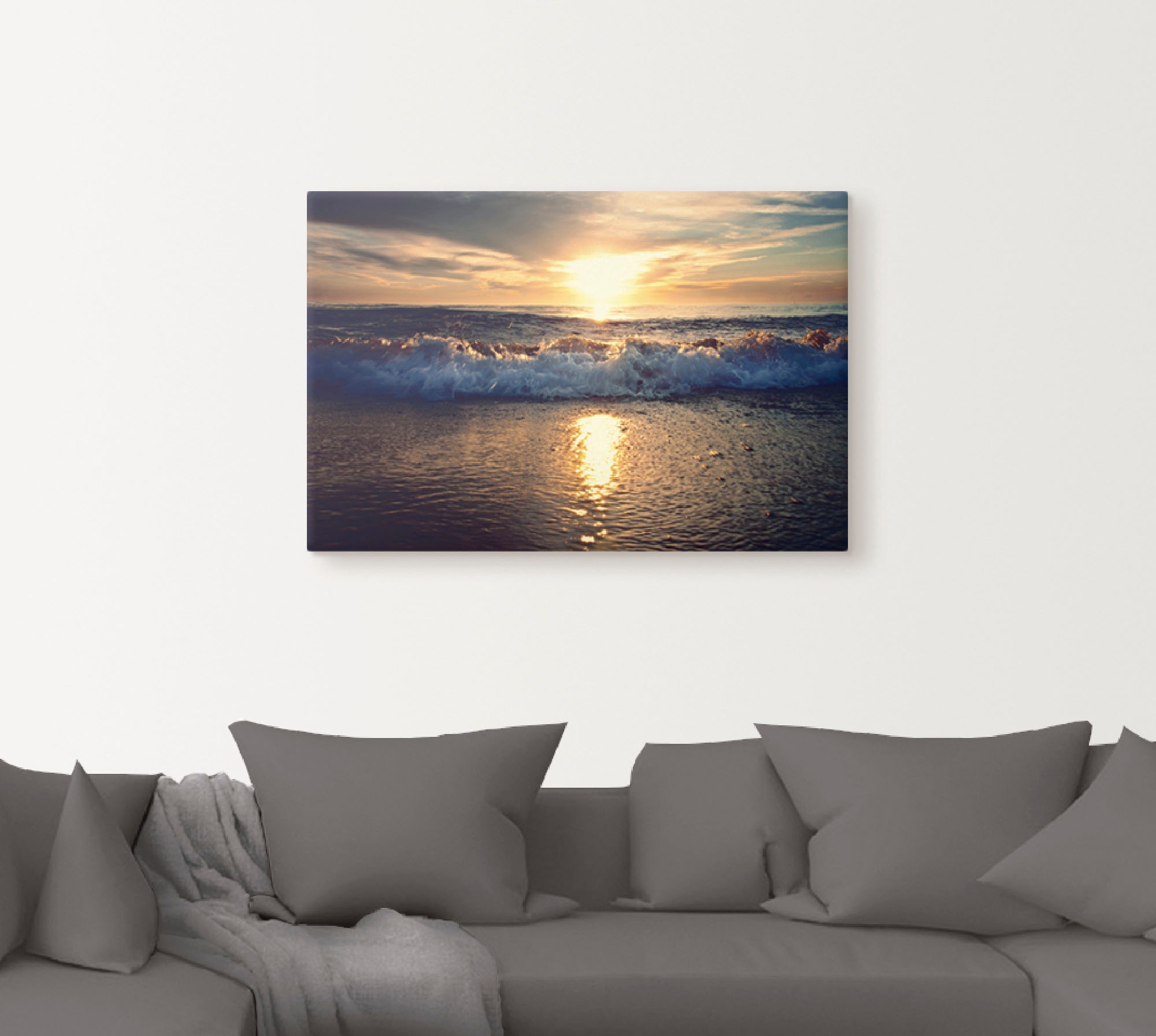 Artland Wandbild »Sonnenuntergang am Meer«, Gewässer, (1 St.), als Alubild, Outdoorbild, Leinwandbild in verschied. Größen