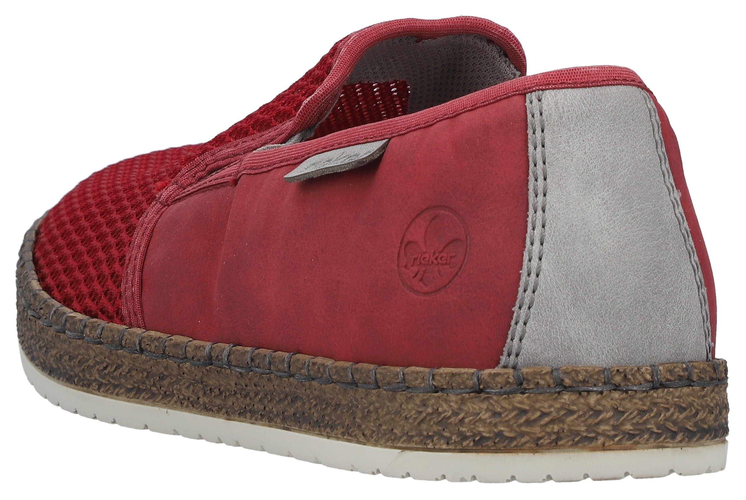 Rieker Espadrille  Sommerschuh, Slipper, Freizeitschuh im Materialmix