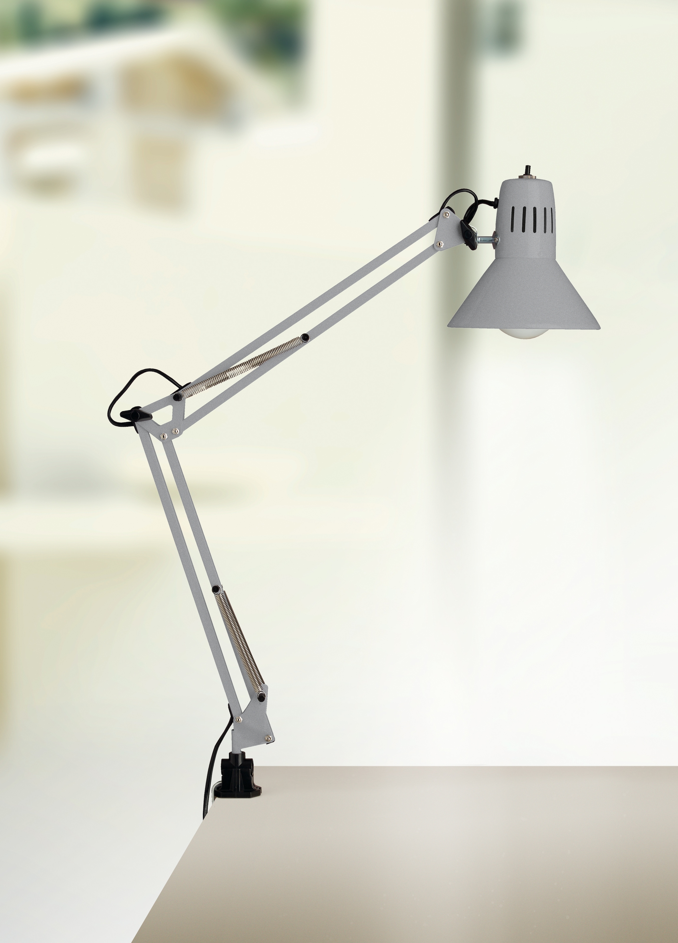 Brilliant Tischleuchte »HOBBY«, 1 flammig, Leuchtmittel E27 | ohne Leuchtmittel, 70cm Höhe, E27 max. 40W, schwenkbar, Metall, Druckschalter
