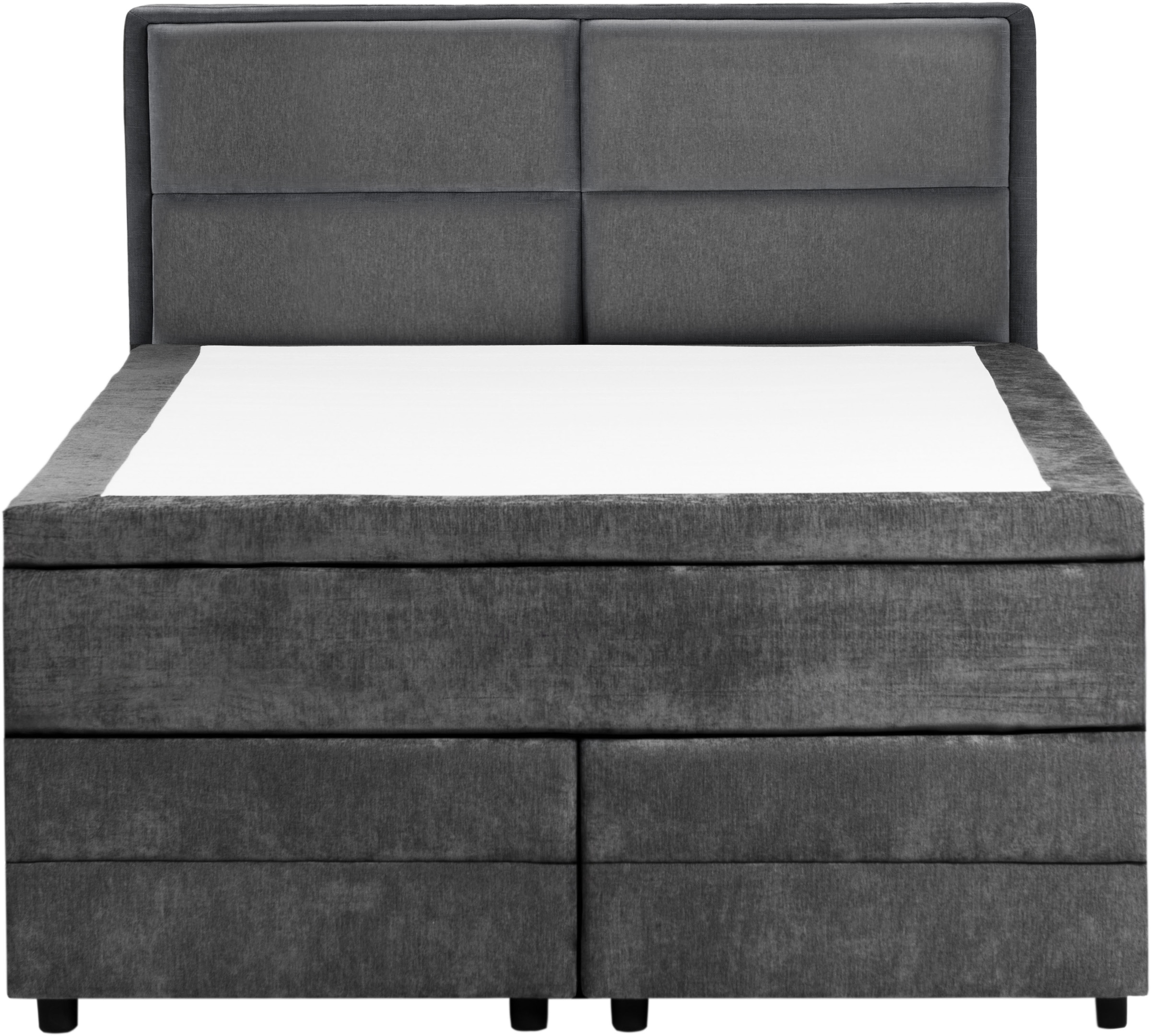 OTTO home Boxspringbett »FYNNA in den Breiten 140 & 180cm erhältlich, inkl. Bettkasten« inkl. Topper, erhältlich in verschiedenen Farben