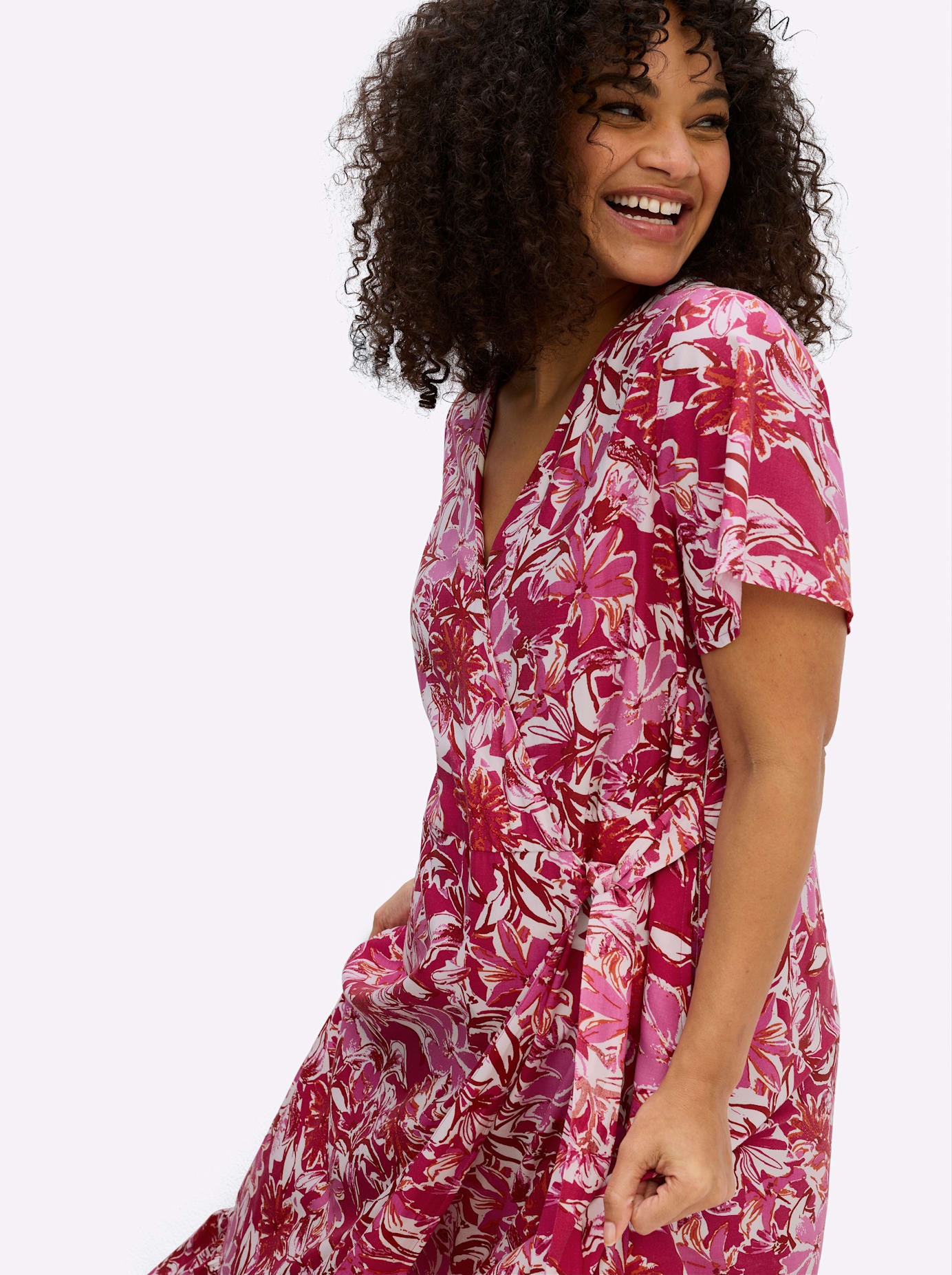 sheego by Joe Browns Wickelkleid »Kleid« Nahttasche