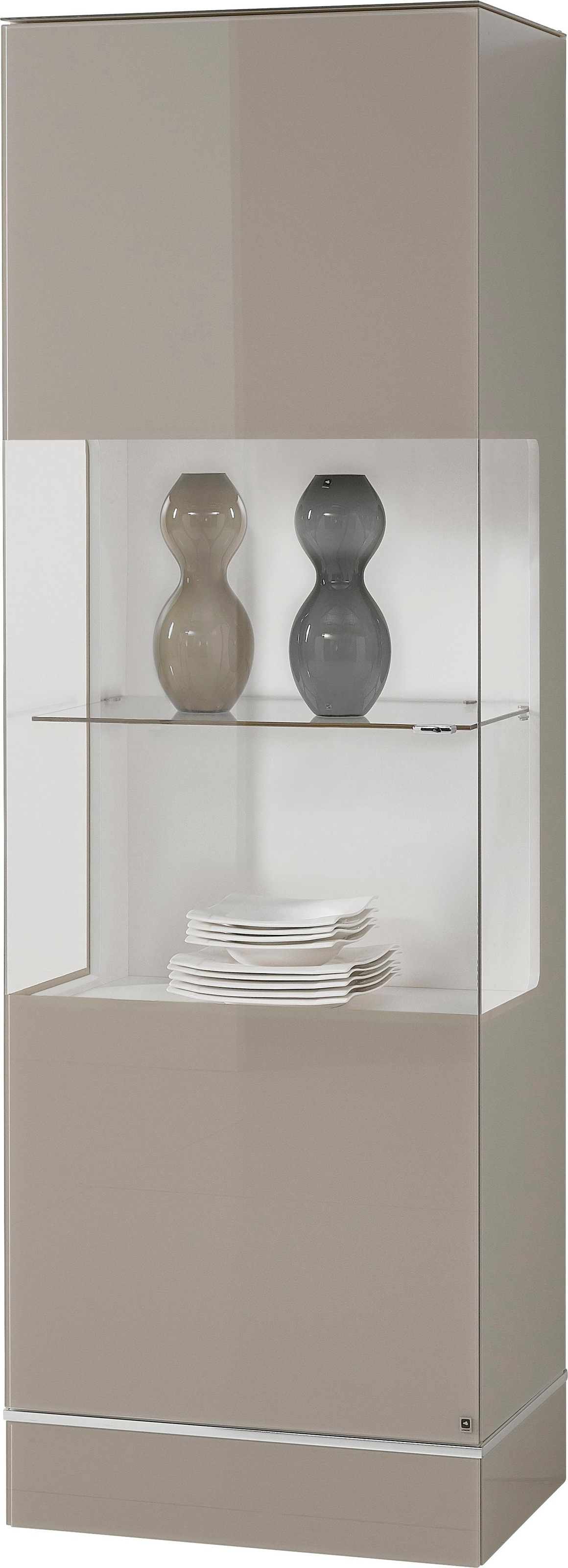 LEONARDO Glasvitrine »CUBE«, mit Klarglas, wahlweise mit Beleuchtung, Höhe 192 cm