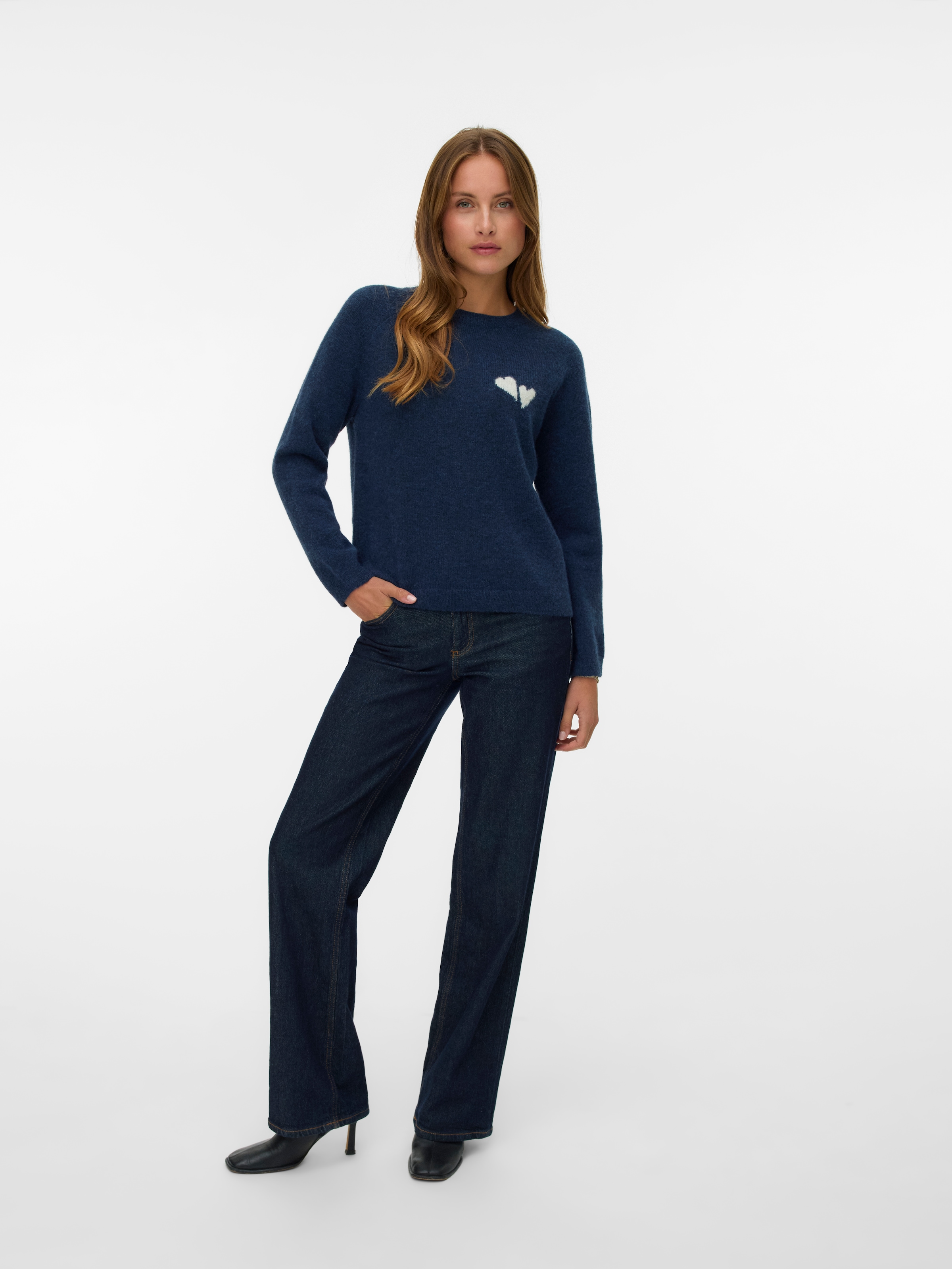 Vero Moda Strickpullover »VMBAM LS O-NECK PULLOVER BOO ENT«