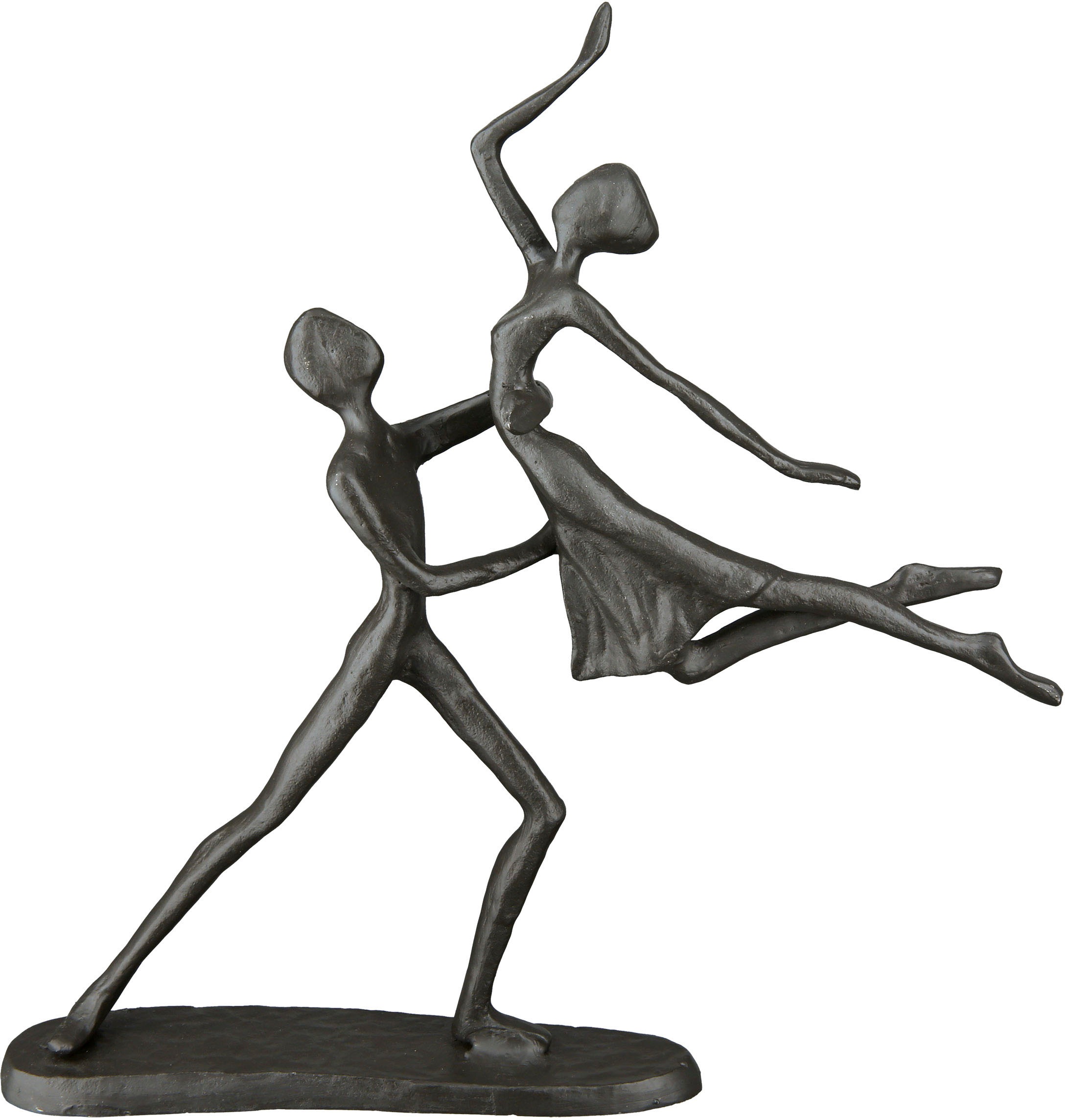 Casablanca by Gilde Dekofigur »Design Skulptur Tanzpaar, braun«, Dekoobjekt, aus Metall, Höhe 17,5 cm, Wohnzimmer