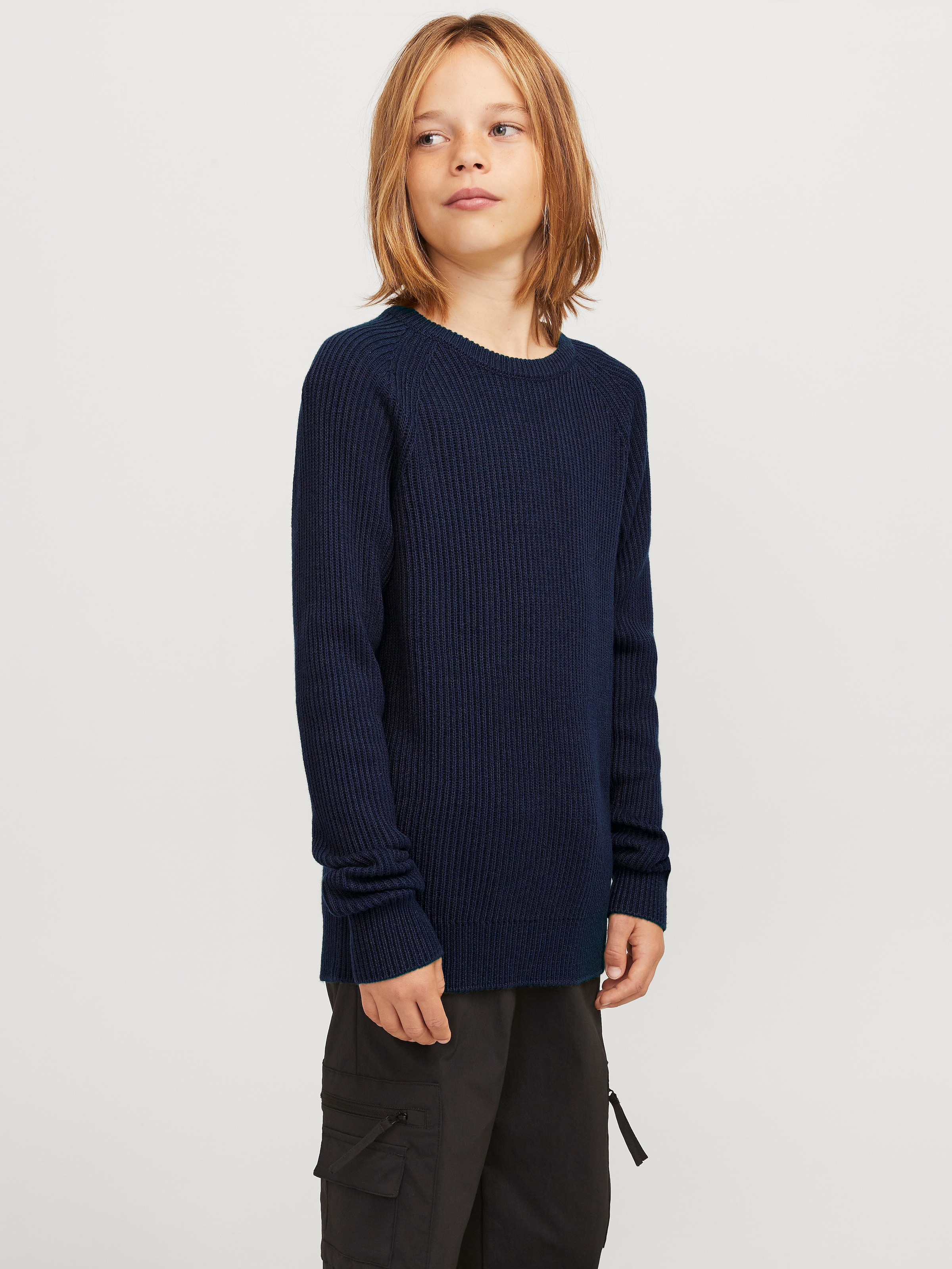 Jack & Jones Junior Strickpullover »JJPANNEL KNIT CREW NECK AW24 JNR«