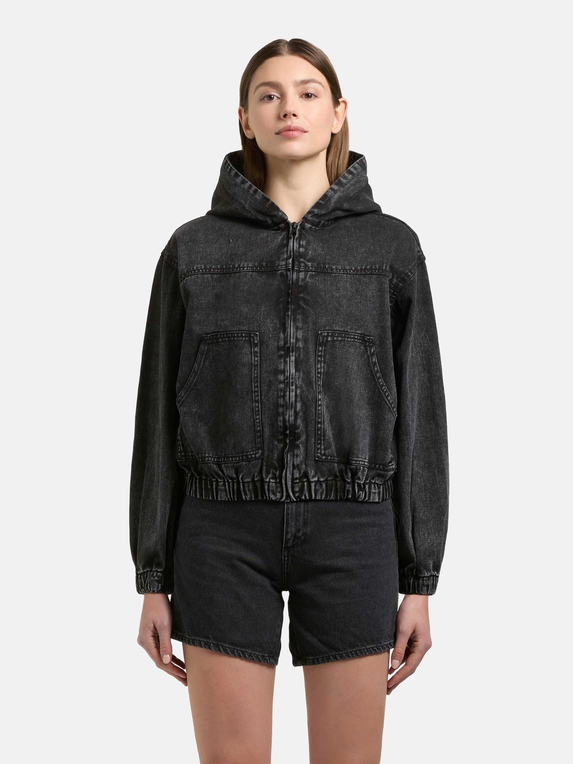 khujo Jeansjacke »Jeansjacke Gretel« mit Kapuze Modische Jacke in Jeans-Optik