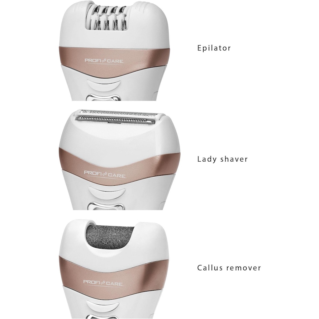 ProfiCare Elektrorasierer »Lady Beauty Set PC-LBS 3002«, 3 St. Aufsätze