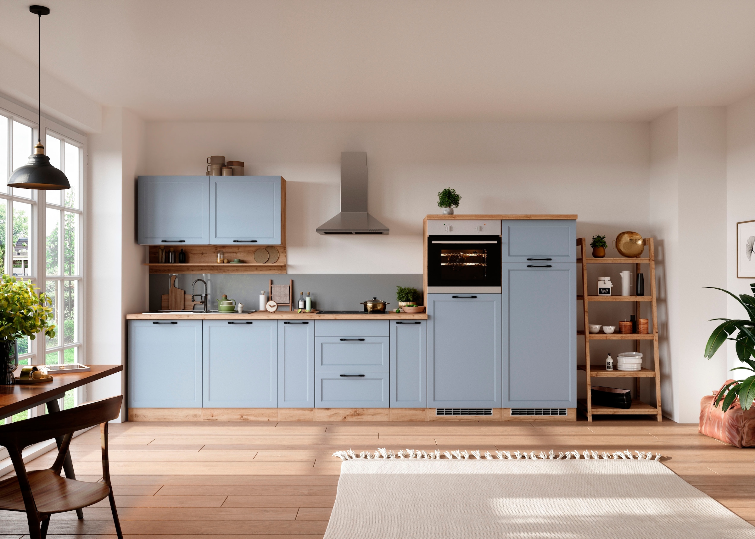 KOCHSTATION Küchenzeile »KS-Lana« 360 cm breit, wahlweise mit oder ohne E-Geräte