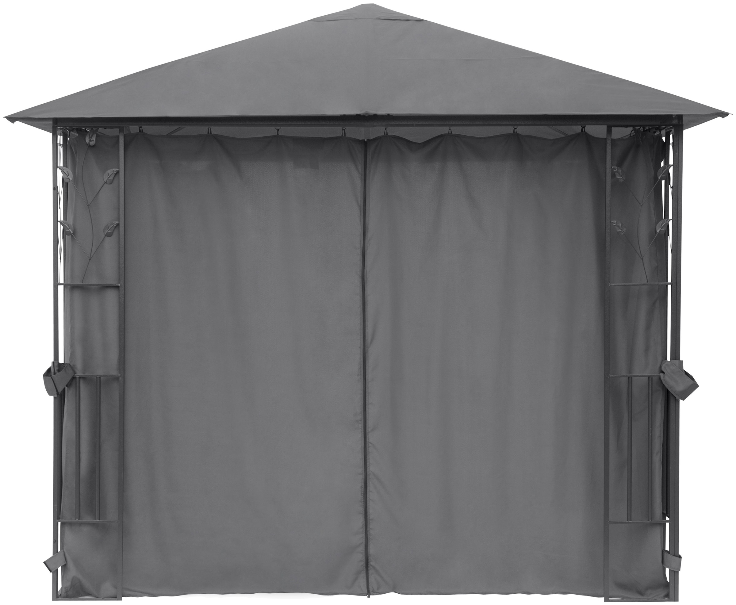 KONIFERA Pavillon »Athen«, BxT: 300x300 cm, Blätter-Optik, inkl. 4 Seitenteile und Ersatzdach