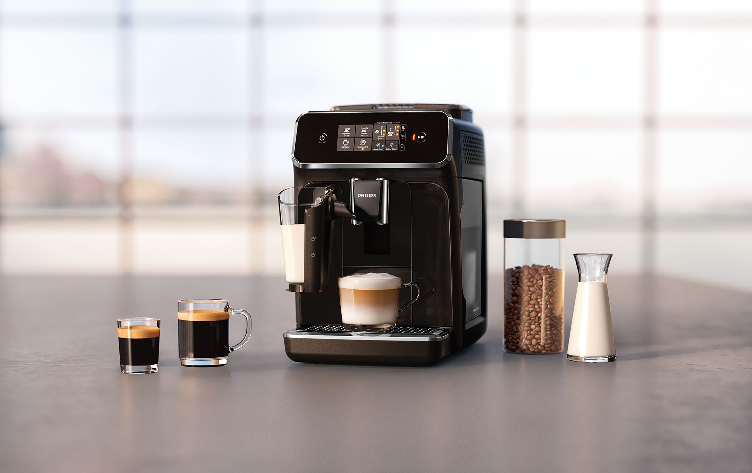 Philips Kaffeevollautomat »2200 Serie EP2231/40 LatteGo«, 3 Kaffeespezialitäten, SensorTouch