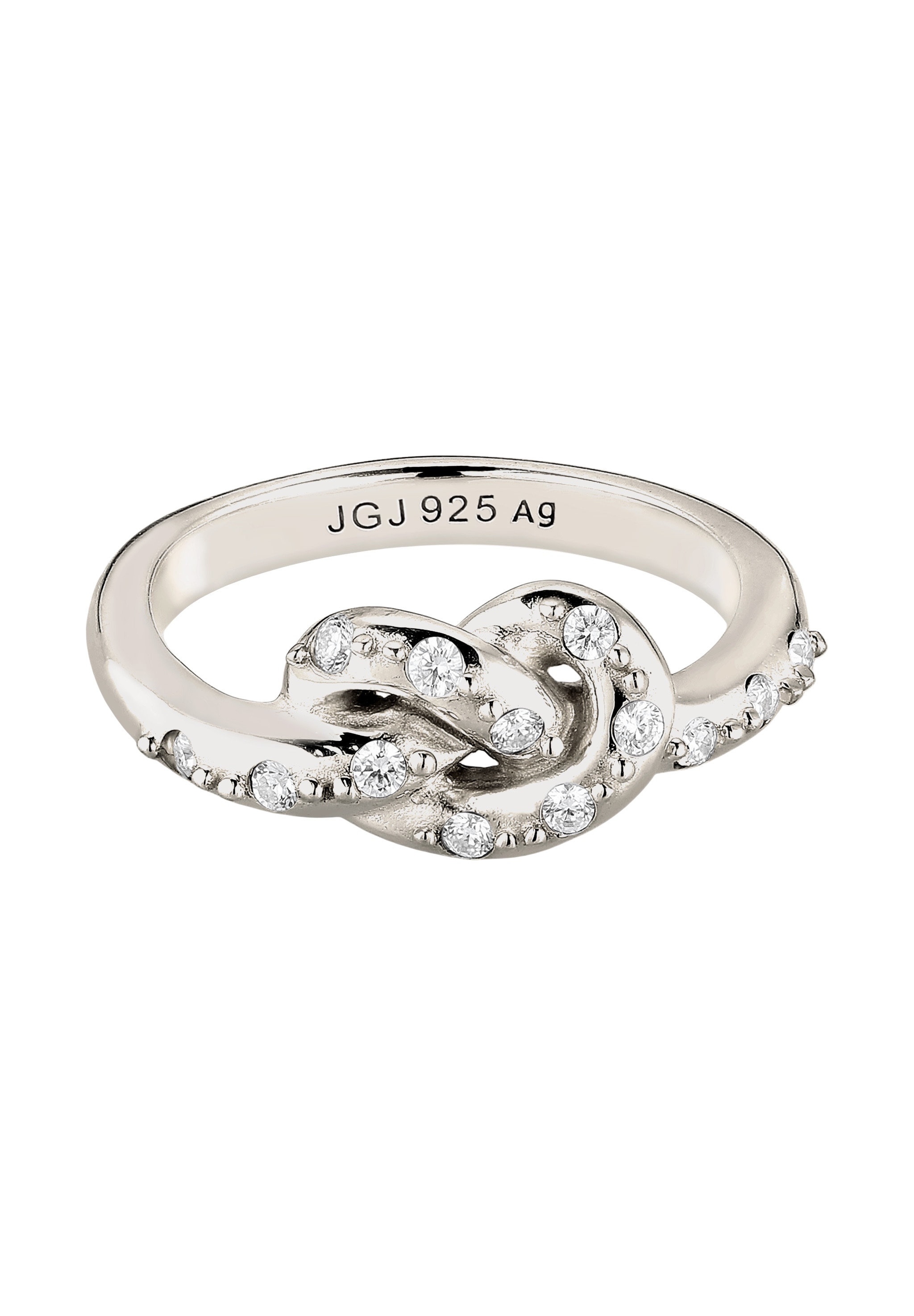 Elli Silberring »Ring Knoten mit Kristallen von Swarovski®925 Sterling Silber«