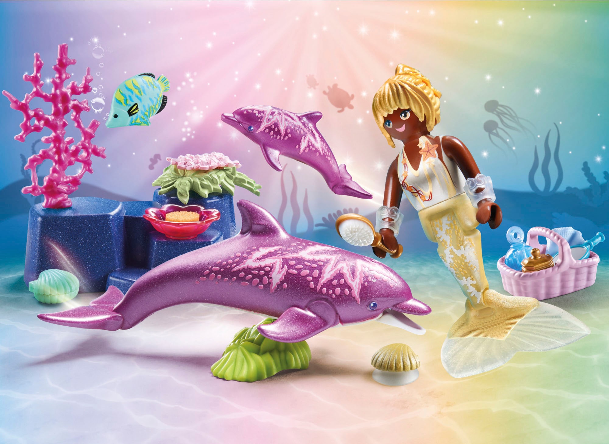 Playmobil® Konstruktions-Spielset »Meerjungfrau mit Delfinen (71501), Princess Magic«, (28 St.), Made in Europe