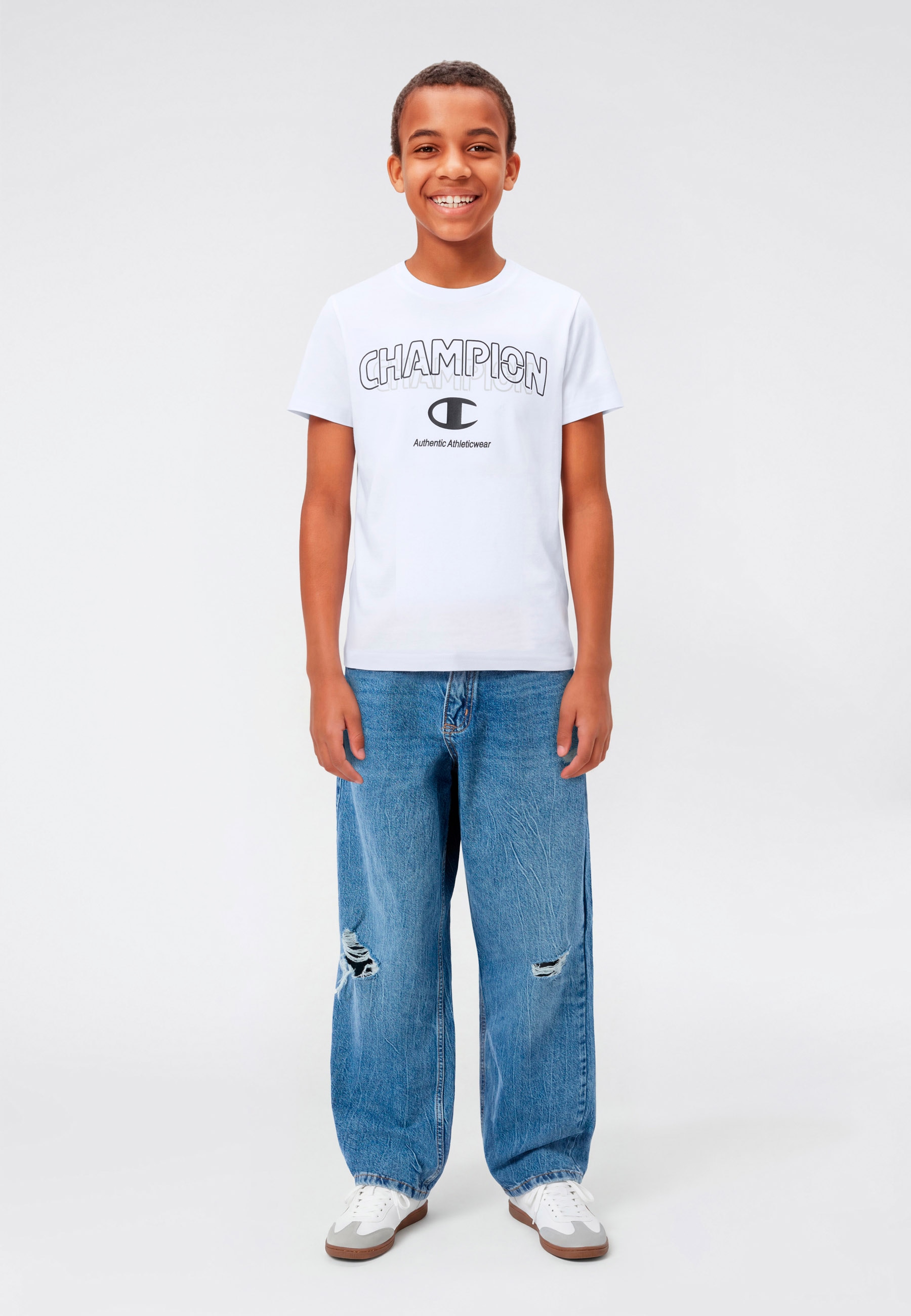 Champion T-Shirt »Graphic T-Shirt« für Kinder, sportlicher Stil, Kurzarm, für sportliche Aktivitäten