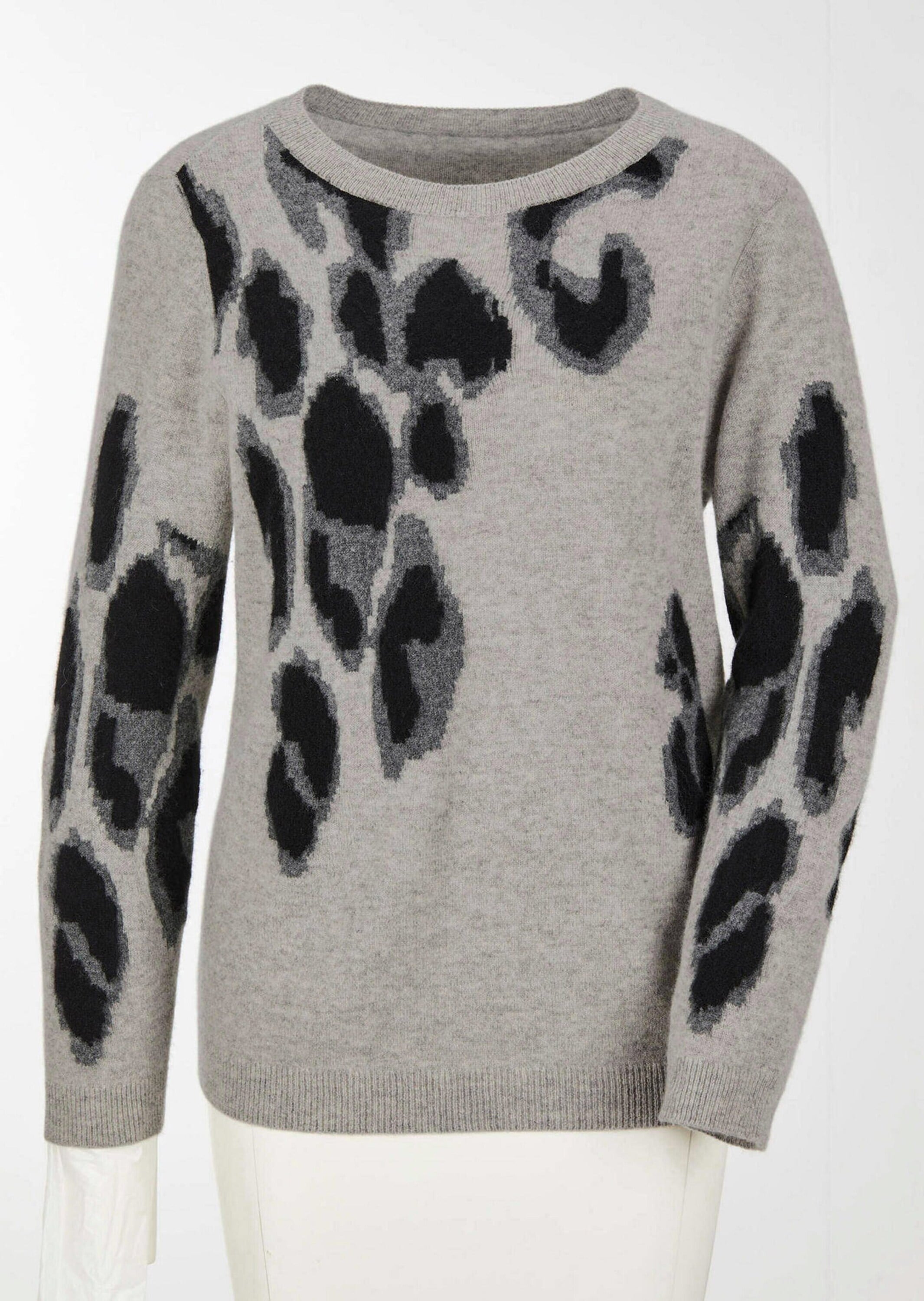 GOLDNER Rundhalspullover »Kaschmirpullover im Leo-Look«