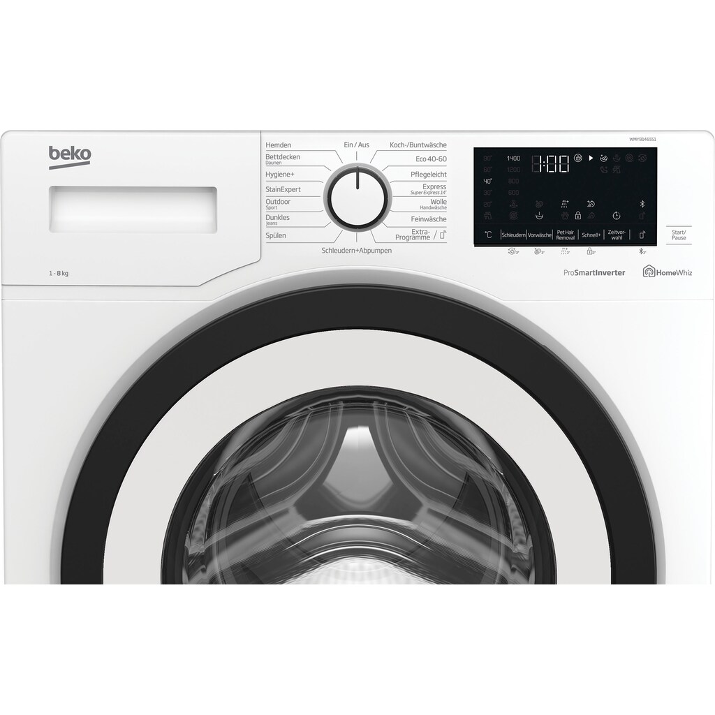 BEKO Waschmaschine »WMY81465S1«, WMY81465S1, 8 kg, 1400 U/min