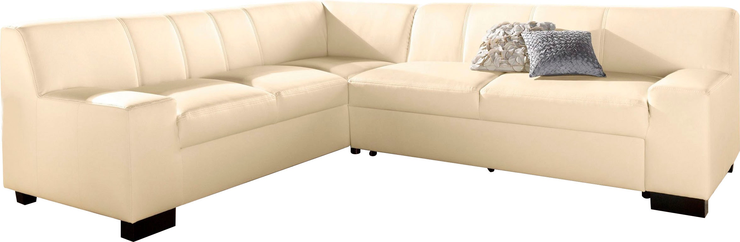 DOMO collection Ecksofa »Norma Top, elegant und modern, flache Armlehnen, L-Form«, wahlweise mit Bettfunktion