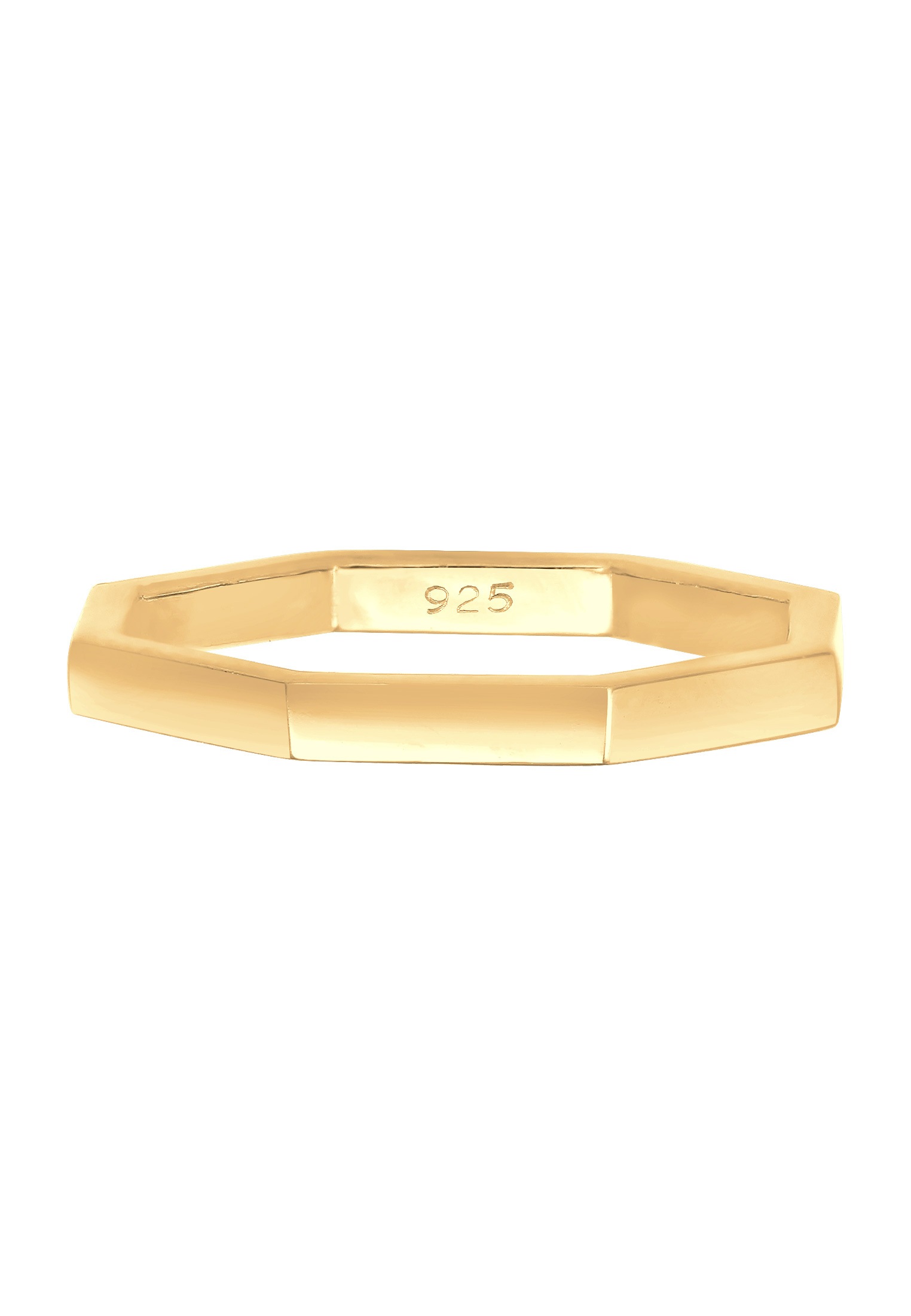 Elli Silberring »Ring Pinky Ring Achteckform Mini Ring 925 Silber«