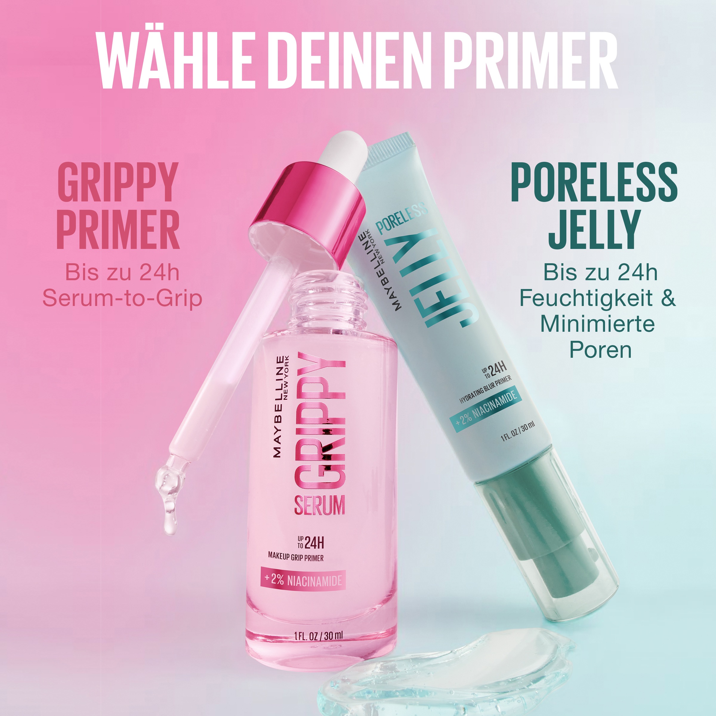 MAYBELLINE NEW YORK Primer »Maybelline New York Poreless Jelly Primer« Porenverkleinernd, spendet Feuchtigkeit, klebt und verklumpt nicht.