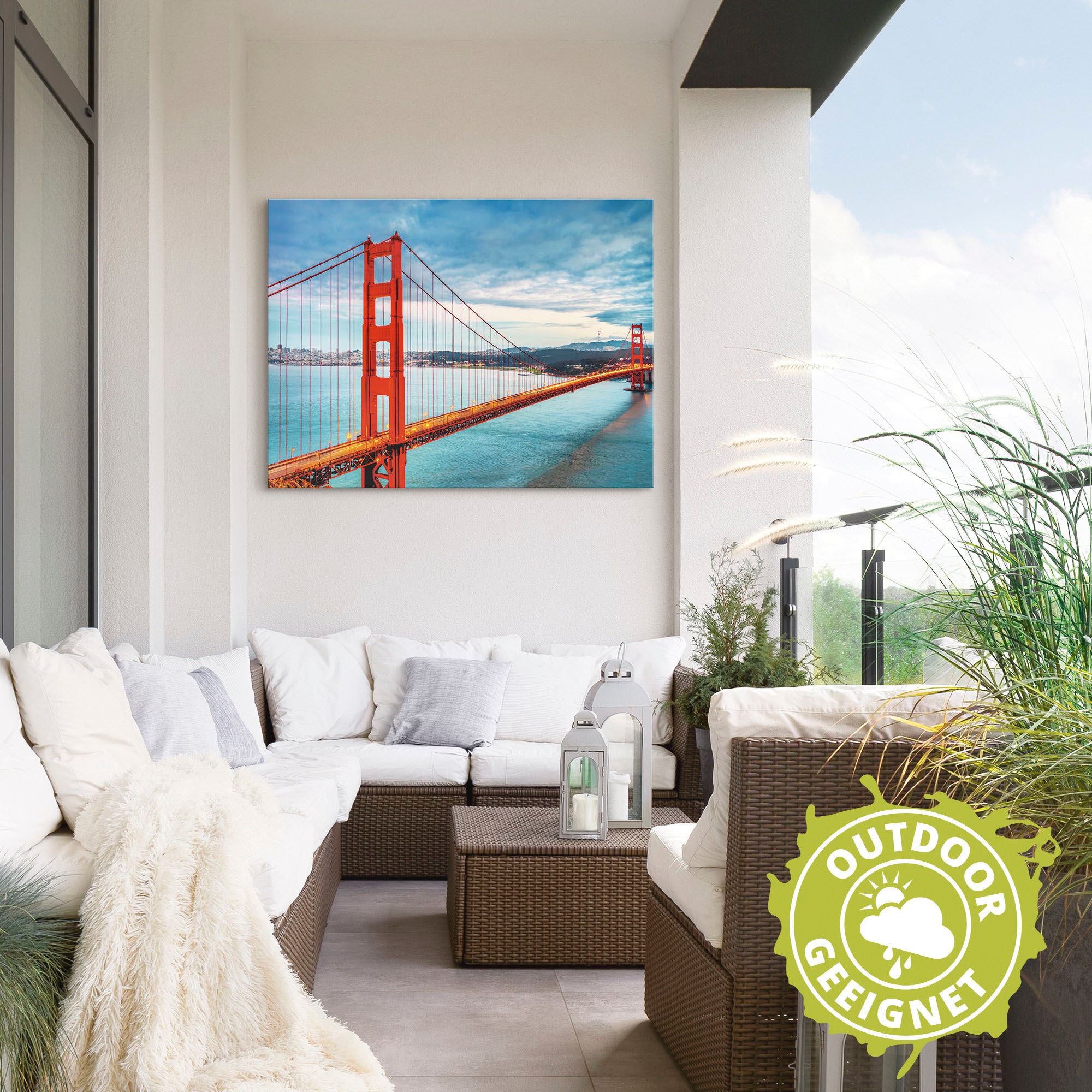 Artland Wandbild »Golden Gate Bridge«, Brücken, (1 St.), als Alubild, Outdoorbild, Leinwandbild, Poster, Wandaufkleber