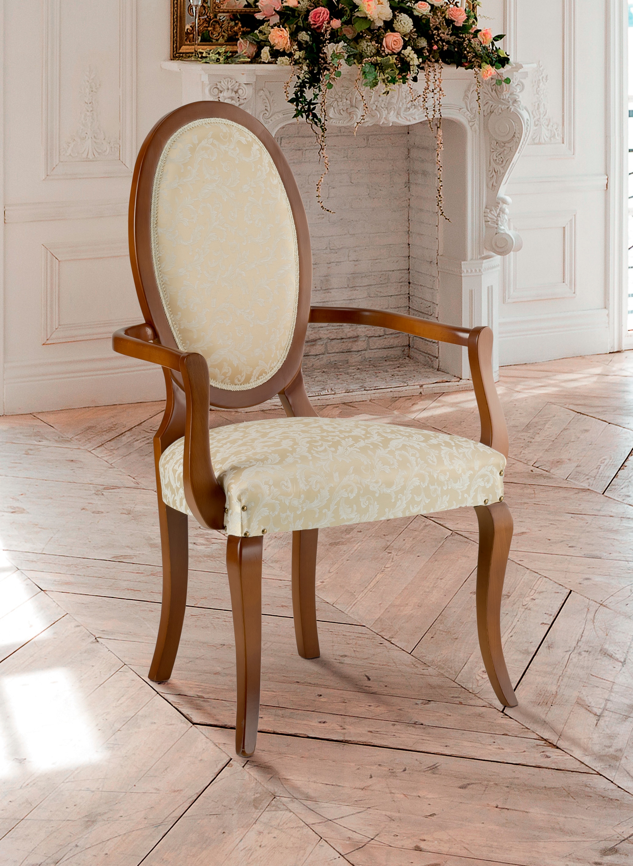 Home affaire Armlehnstuhl »Stühle Duca«, 1 St., Baumwolle-Polyester, Breite 62 cm