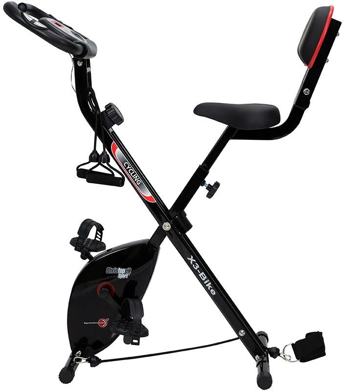 Christopeit Sport® Sitz-Heimtrainer »Christopeit X 3 Bike«, Klappheimtrainer mit Arm- Bein Seilzug System