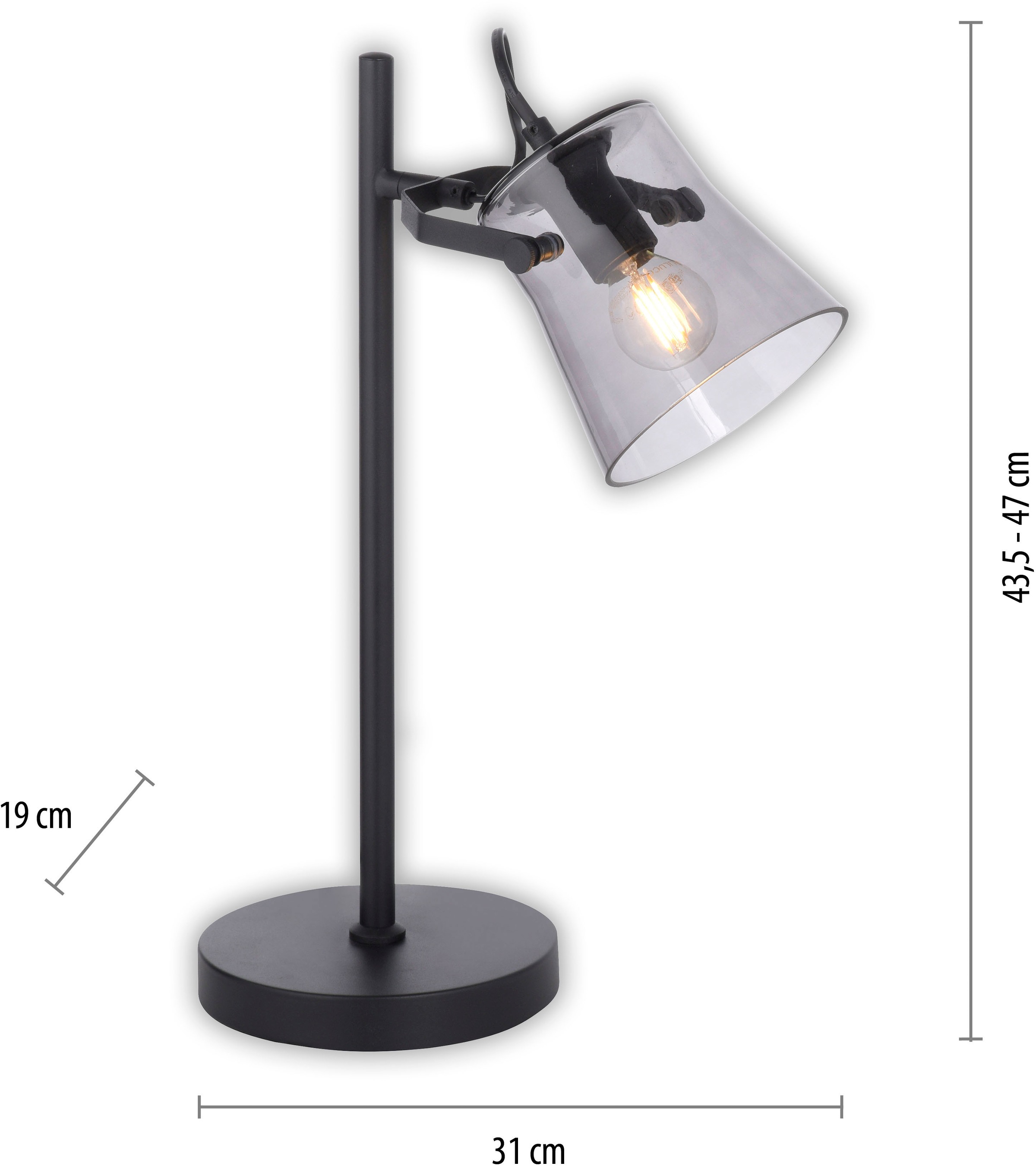 JUST LIGHT Tischleuchte »TINULA« E14 1 Stk. ExklusiveE14 , Schalter, Schnurschalter ,