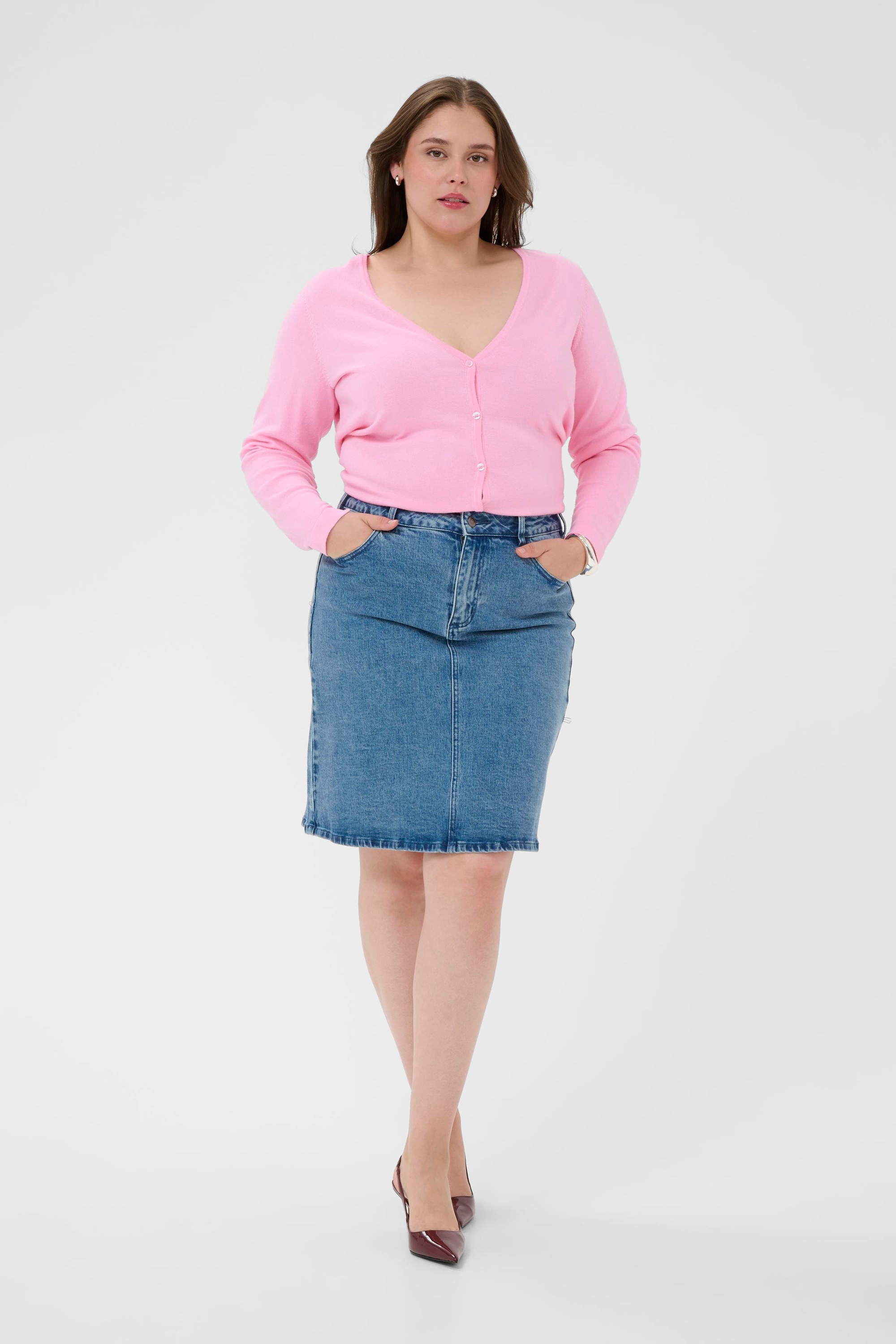KAFFE Curve Strickjacke »Strickjacke KCfarsia«