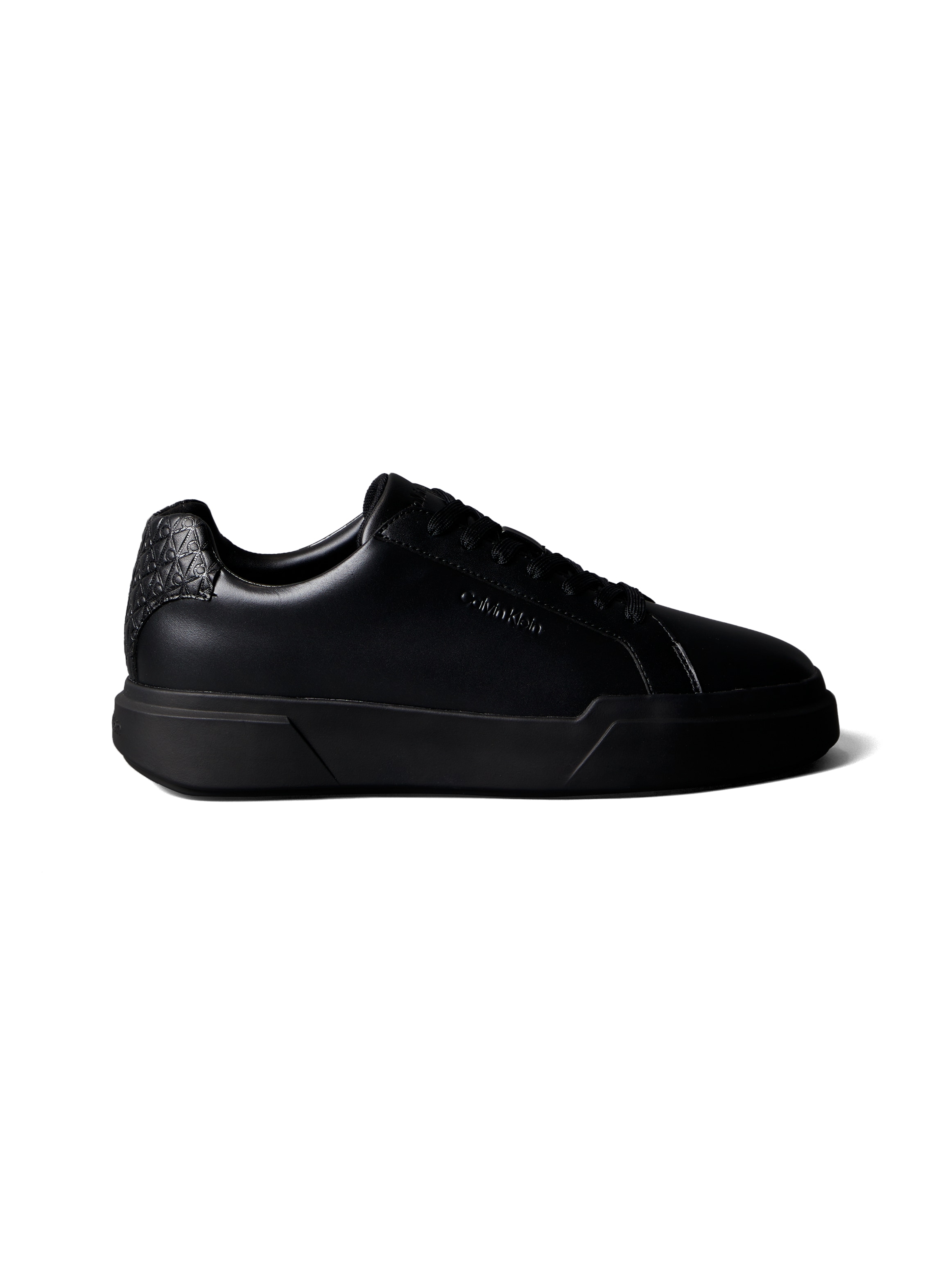 Calvin Klein Sneaker »CHUNKY CUPSOLE LACEUP LTH BT AOP«  Halbschuh, Freizeitschuh, Schnürschuh mit geprägtem Fersenbereich
