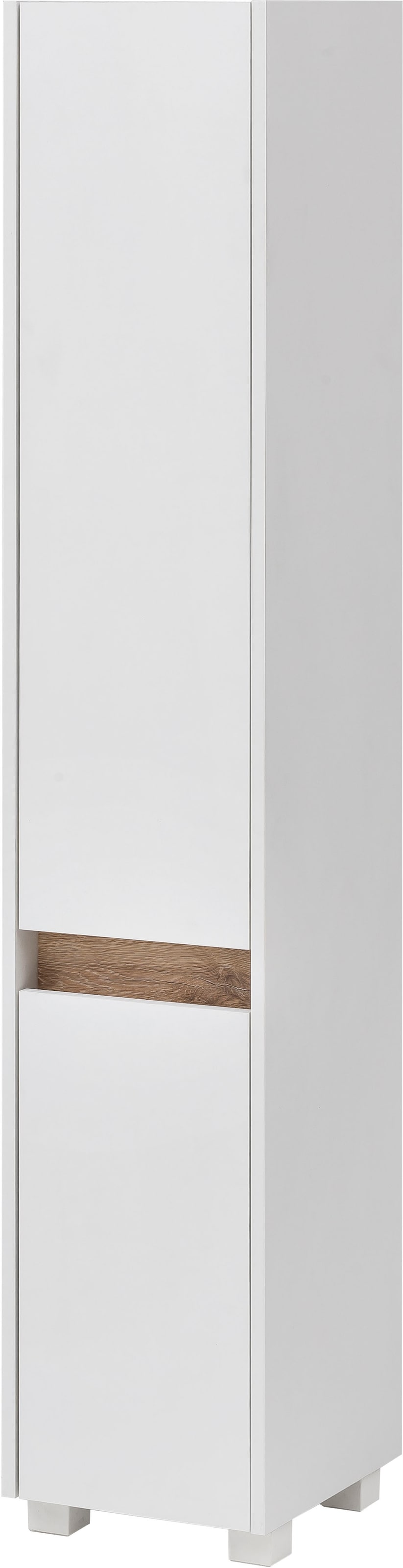 Schildmeyer Hochschrank »Cosmo«, Höhe 164,5 cm, Badezimmerschrank, Blende im modernen Wildeiche-Look