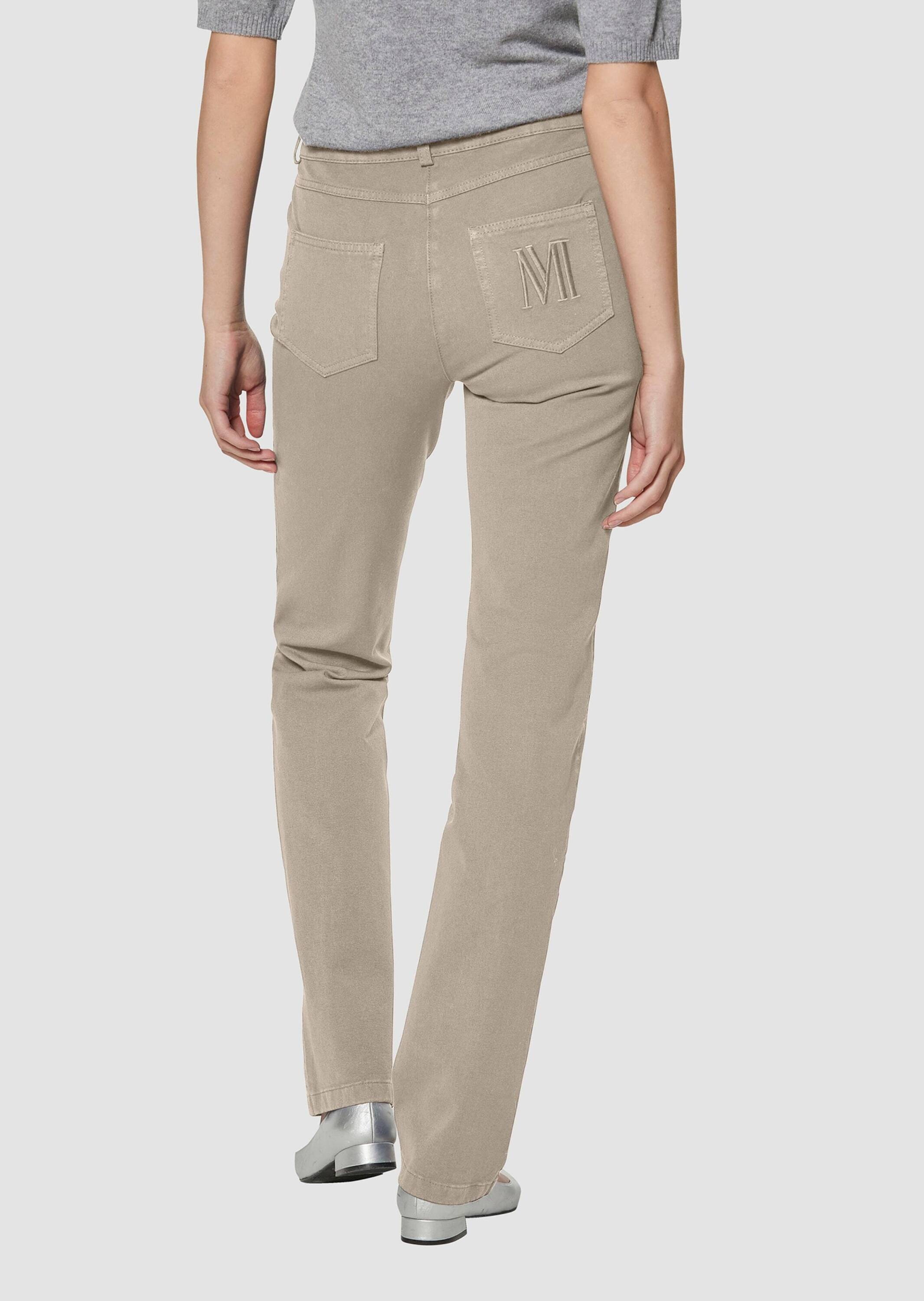 MADELEINE Regular-fit-Jeans »M-Jeans, weit M-Jeans in gerader Form mit Logo-Stickerei«