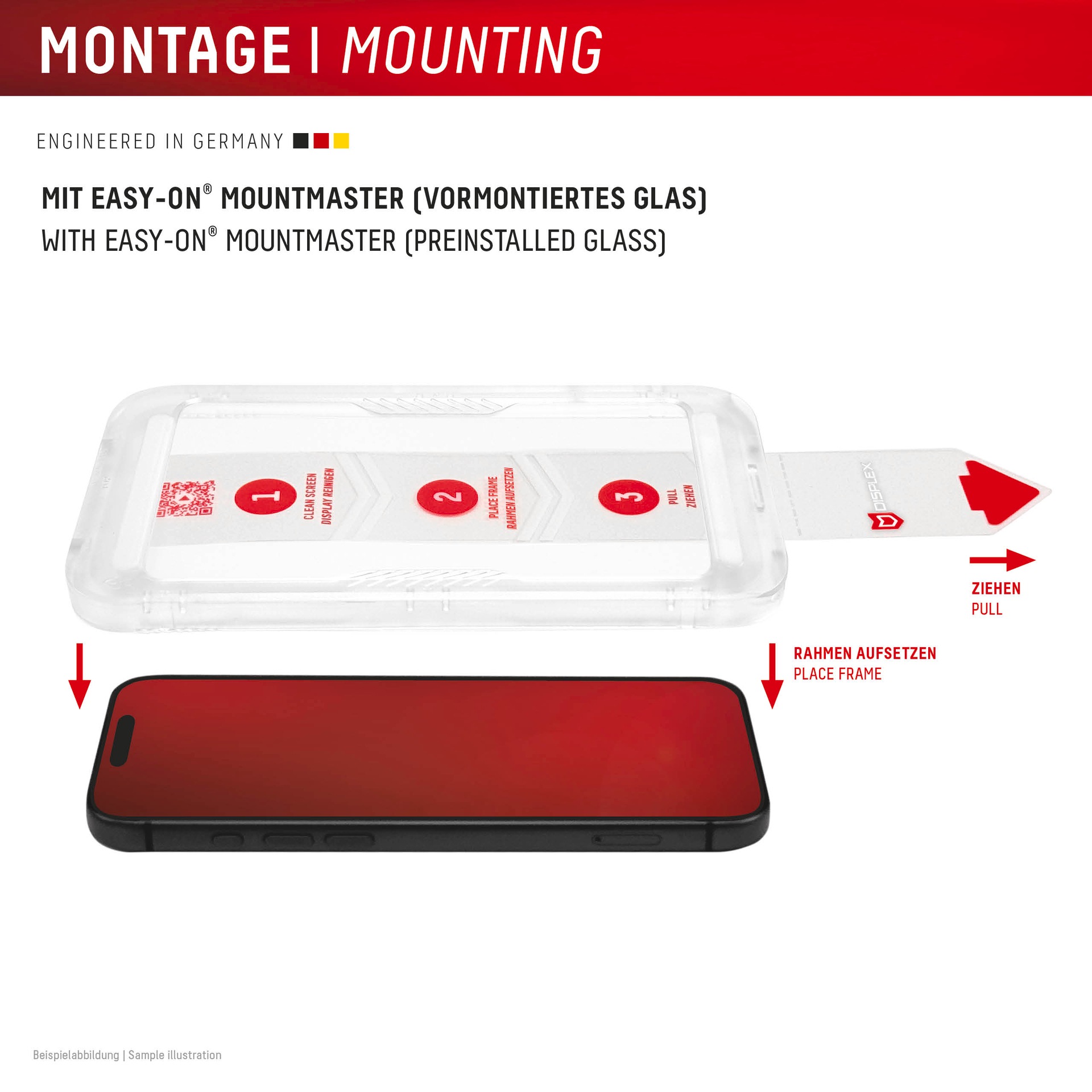 Displex Displayschutzglas »Real Glass Screen Protector inkl. Case mit MountMaster« für Google Pixel 10a Displayschutzfolie, Schutzfolie, Bildschirmschutz, kratz- & stoßfest