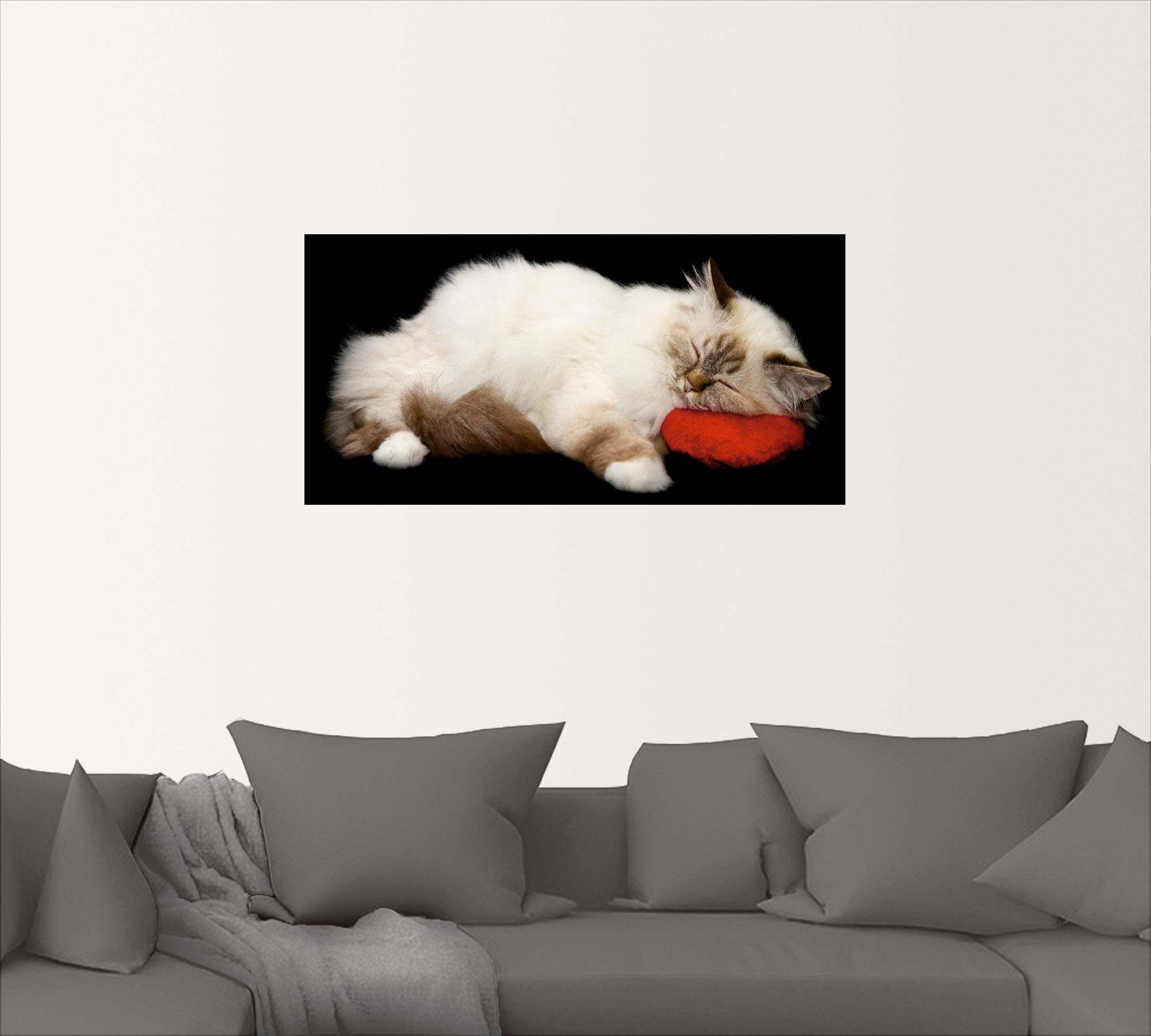 Artland Wandbild »Müde Katze«, Haustiere, (1 St.), als Leinwandbild, Poster, Wandaufkleber in verschied. Größen