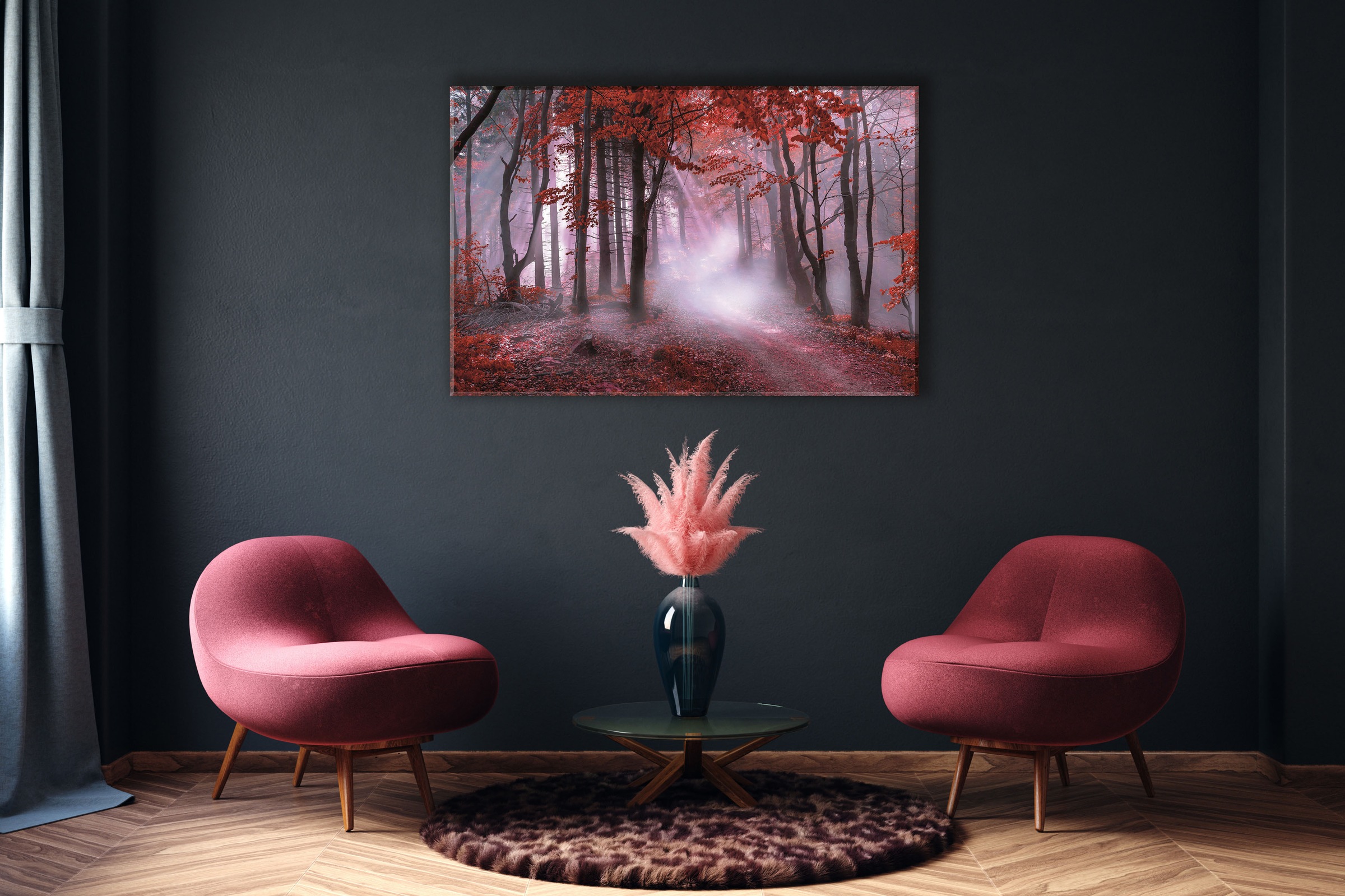 Bönninghoff Leinwandbild »Herbstwald im Nebel«, (1 St.)