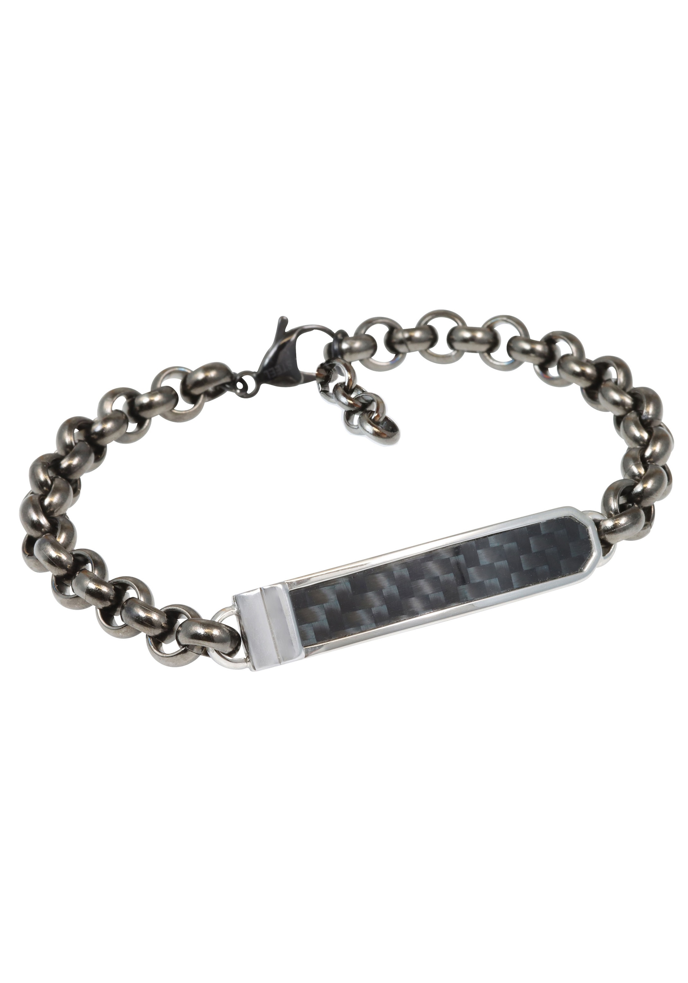 Firetti Edelstahlarmband »modische Carboneinlage«, Made in Germany