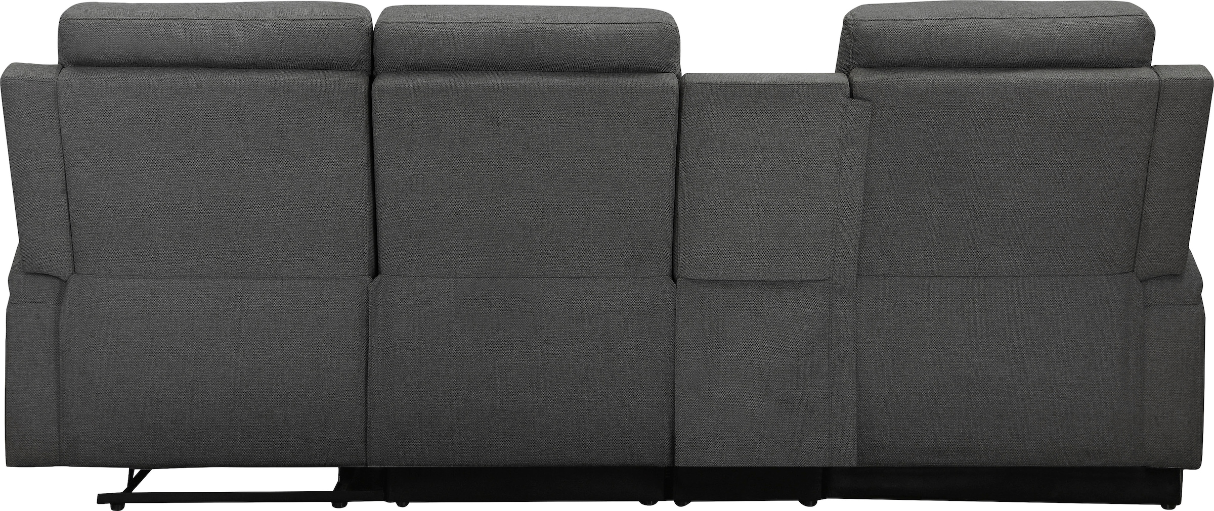 Home affaire Ecksofa »NAPORI Multimediasofa, 3er Kinosessel XXL, L-Form, 3 Bezugsstoffe«, Kinosofa mit Relaxfunktion, Getränkehalter, Staufach und Staukasten