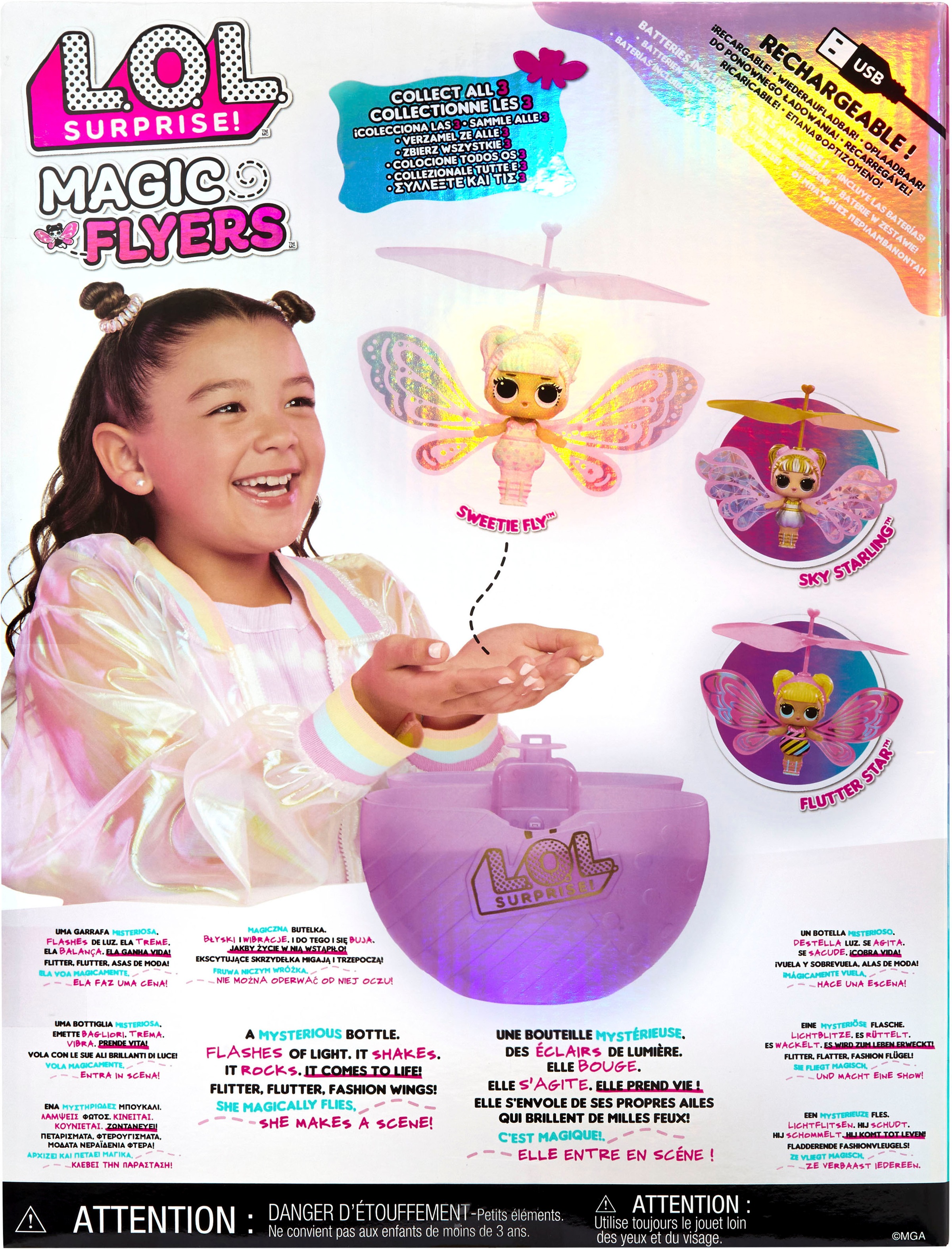L.O.L. SURPRISE! Minipuppe »Magic Flyers - Sweetie Fly (Lilac Wings)«, mit Licht