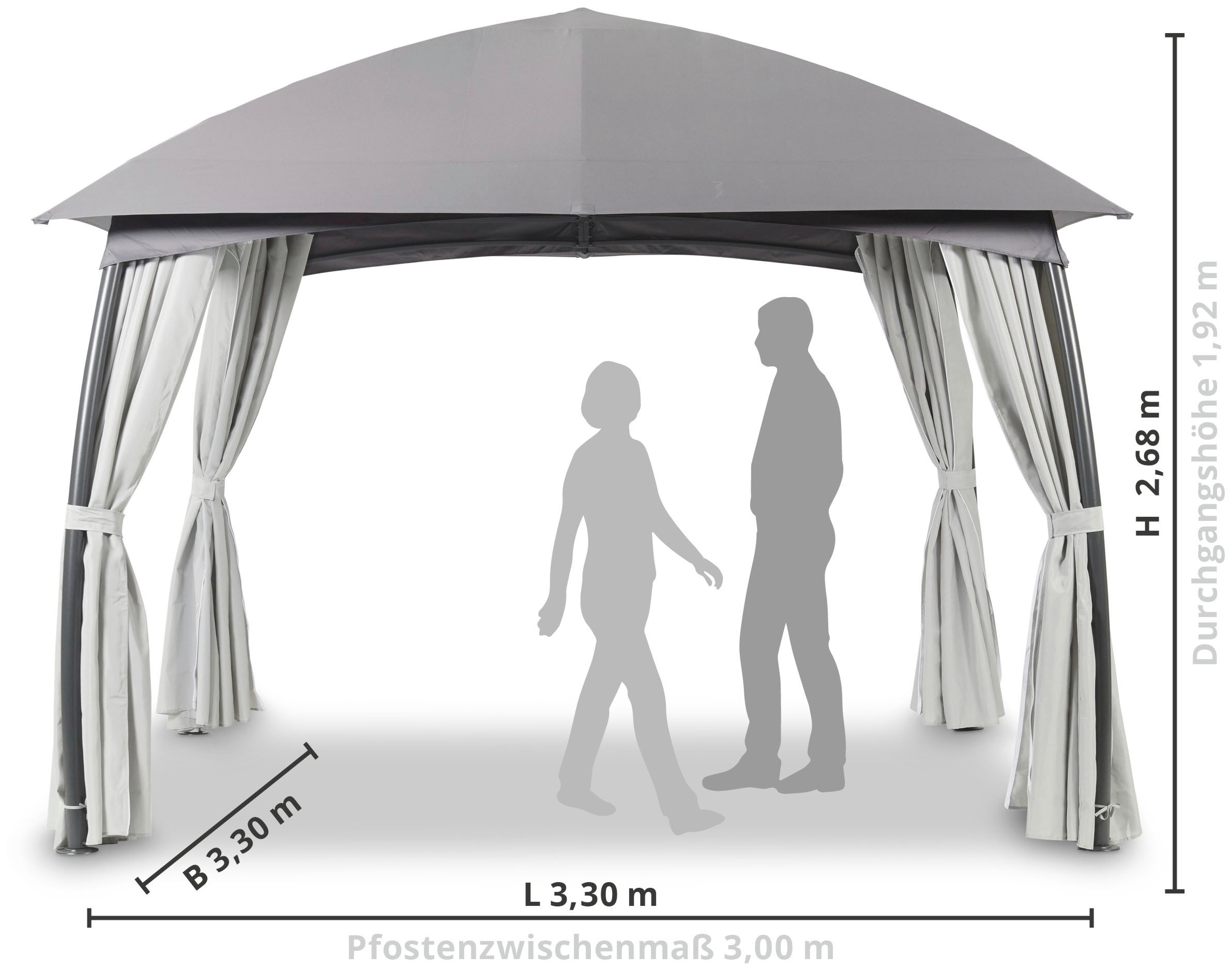 Leco Pavillon »Milena«, (Set), BxTxH: 330x330x270 cm