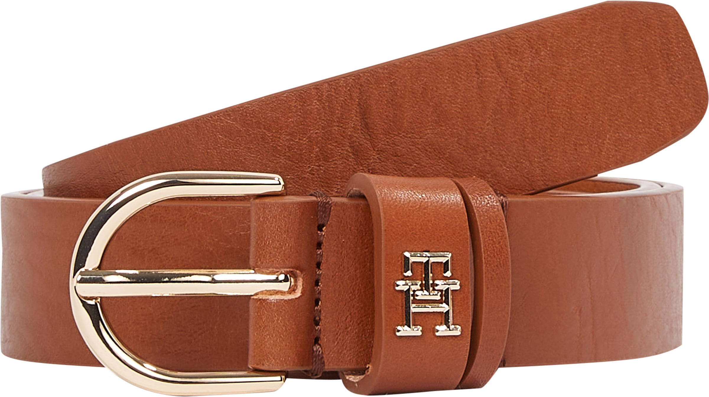Tommy Hilfiger Ledergürtel »ESSENTIAL EFFORTLESS 2.5«, Logoemblem, weiche Haptik, ovale Einfachdornschließe