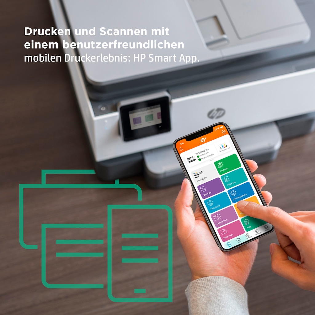 HP Multifunktionsdrucker »OfficeJet Pro 9012e«, 6 Monate gratis Drucken mit HP Instant Ink inklusive