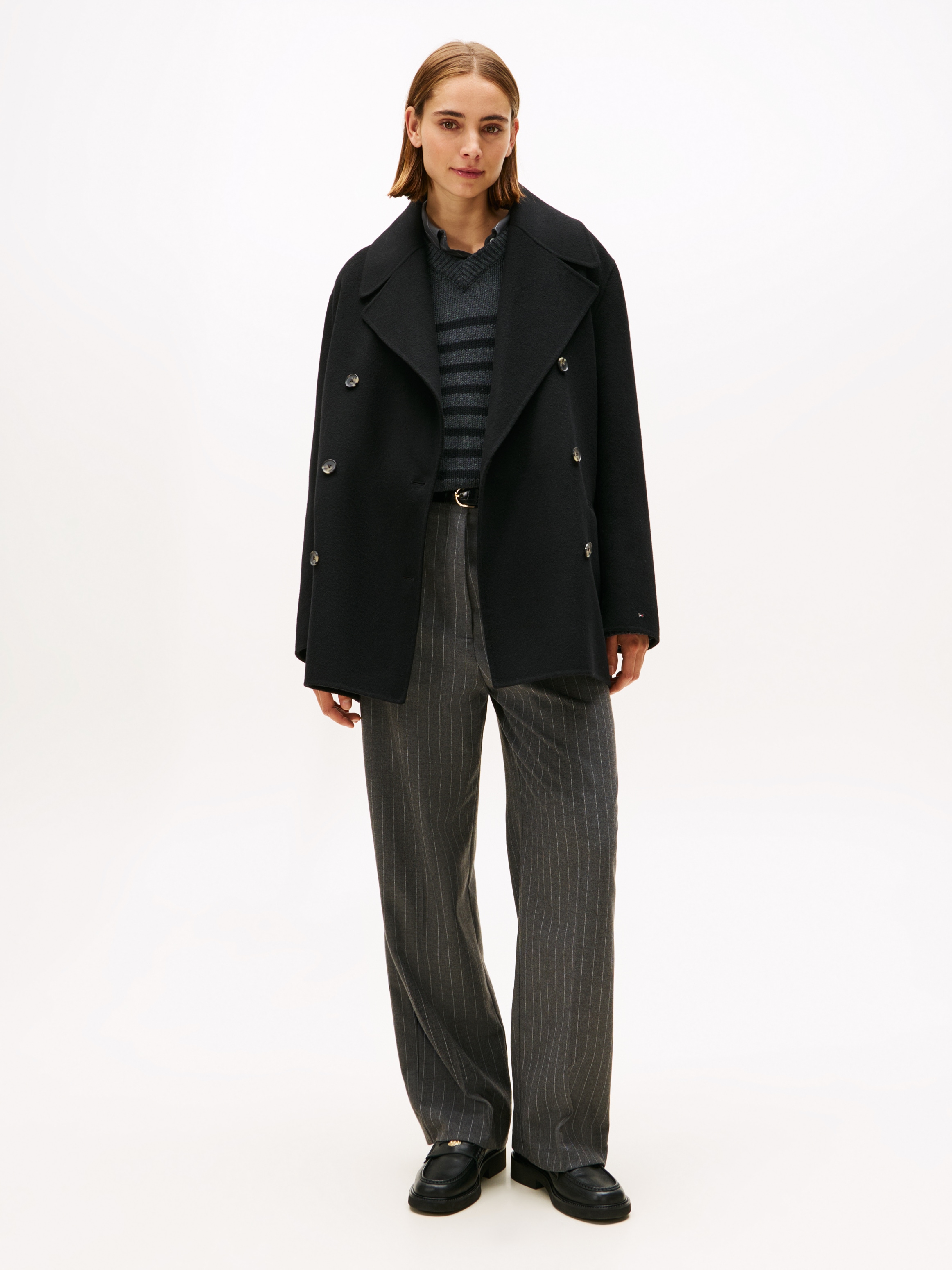 Tommy Hilfiger Anzughose »PINSTRIPE LOOSE STRAIGHT PANT«, mit Nadelstreifen