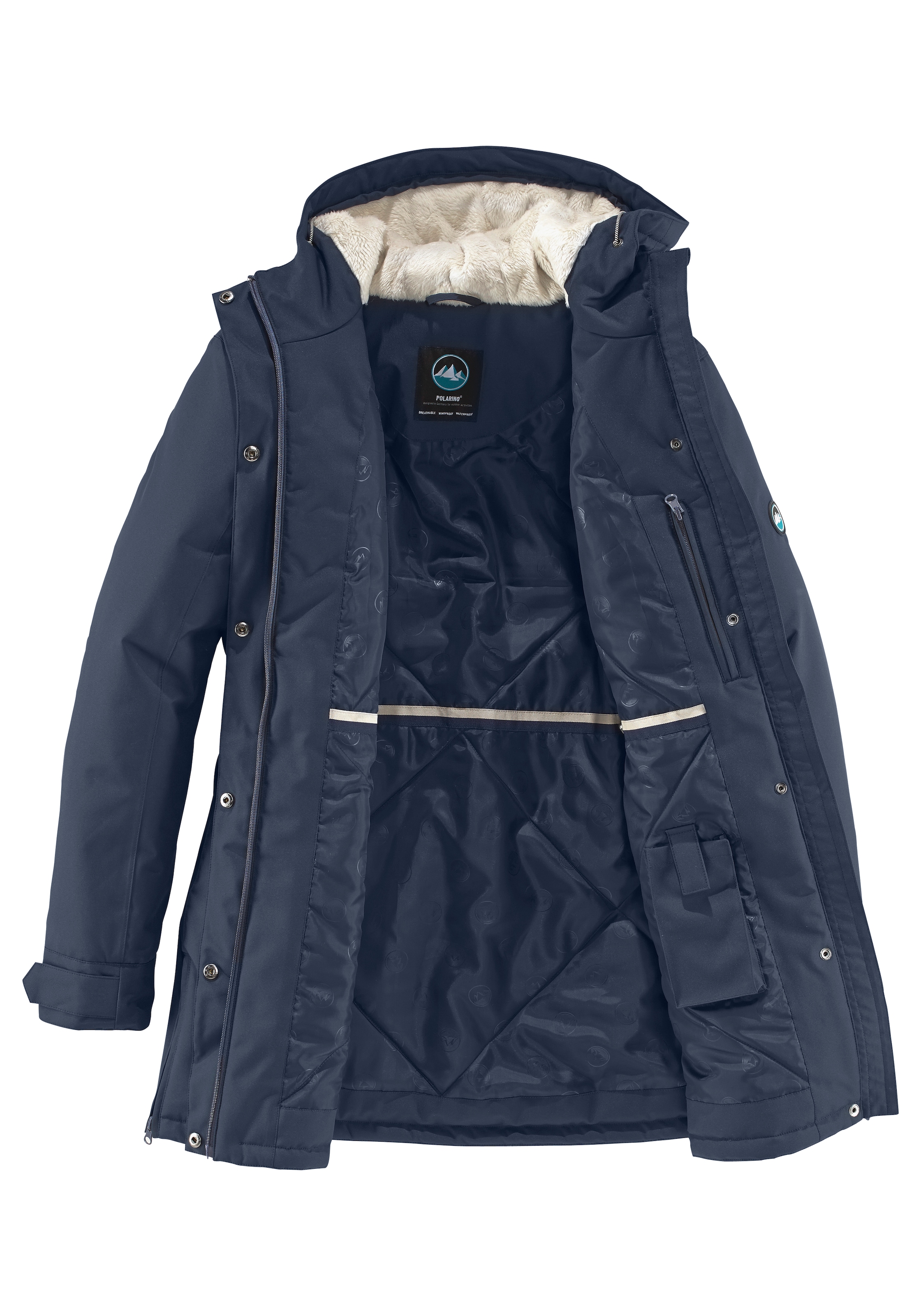 Polarino Funktionsjacke, mit Kapuze, Atmungsaktiv, winddicht, wasserdicht. Wassersäule 8000mm