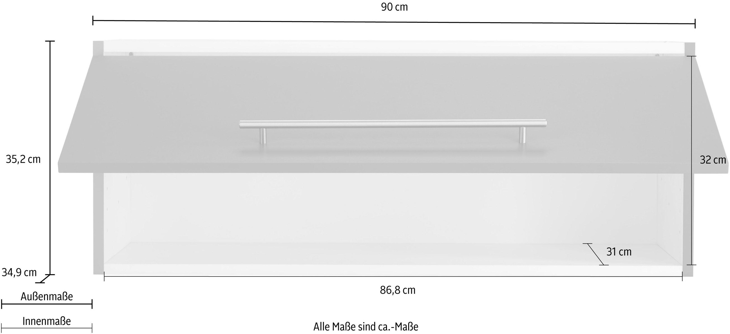 OPTIFIT Klapphängeschrank »Bern«, Breite 90 cm, 1 Klappe, mit Metallgriff  im OTTO Online Shop