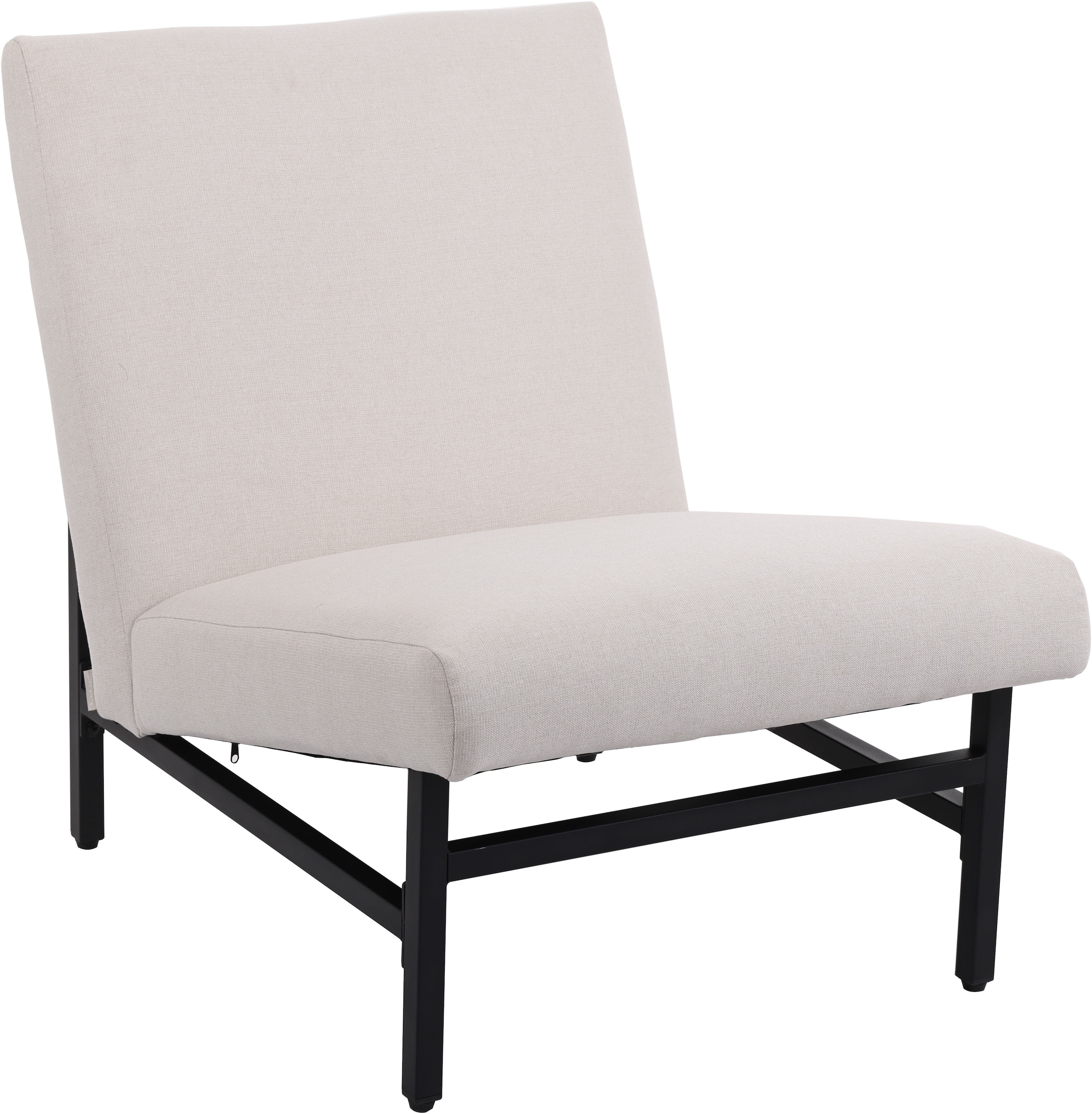 LeGer Home by Lena Gercke Sessel »SORAAYA Lounge-Sessel, Lese-Sessel, TV-Sessel« schwarzes Metall-Gestell, feiner Web-Stoff