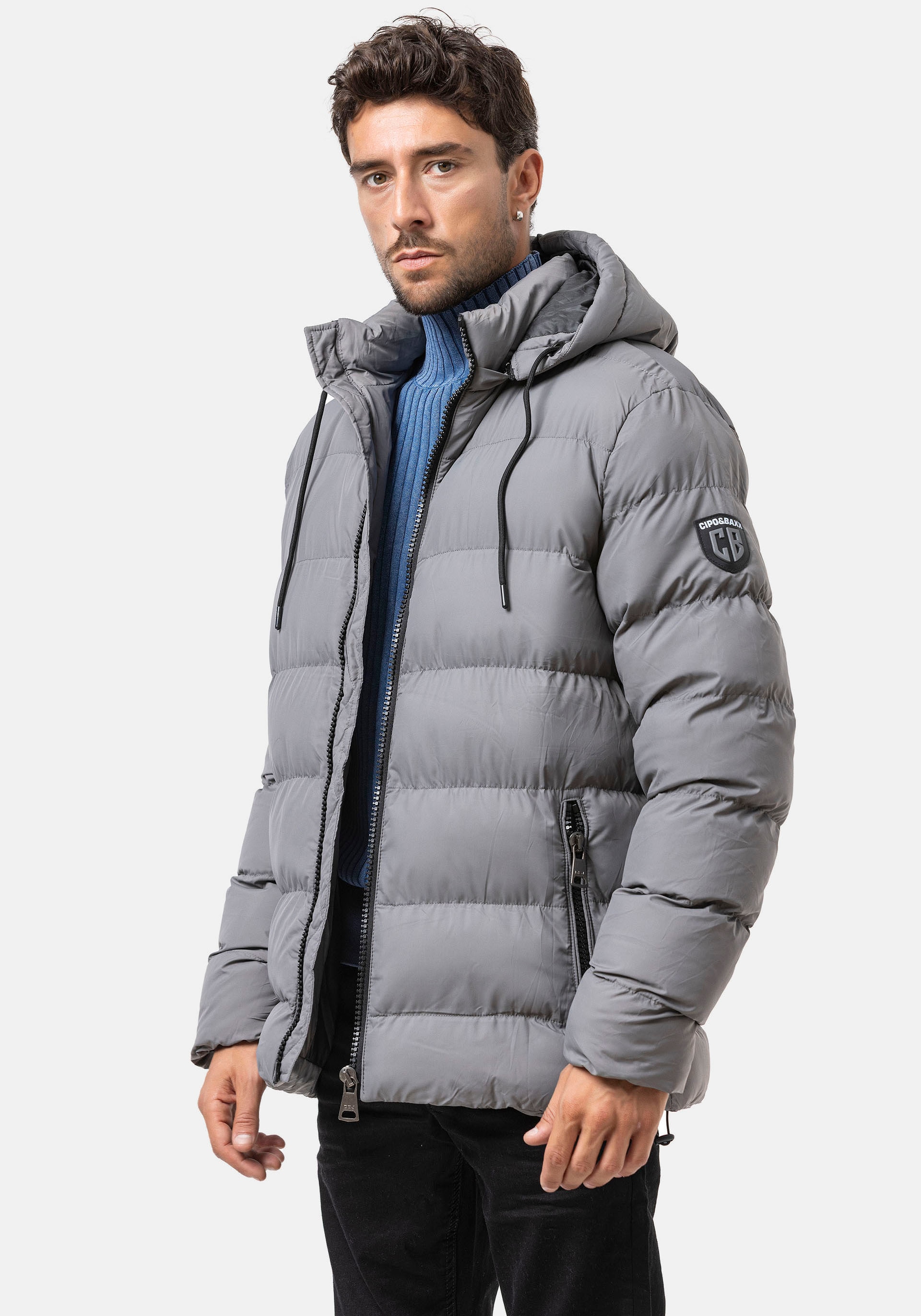 Cipo & Baxx Steppjacke mit Kapuze