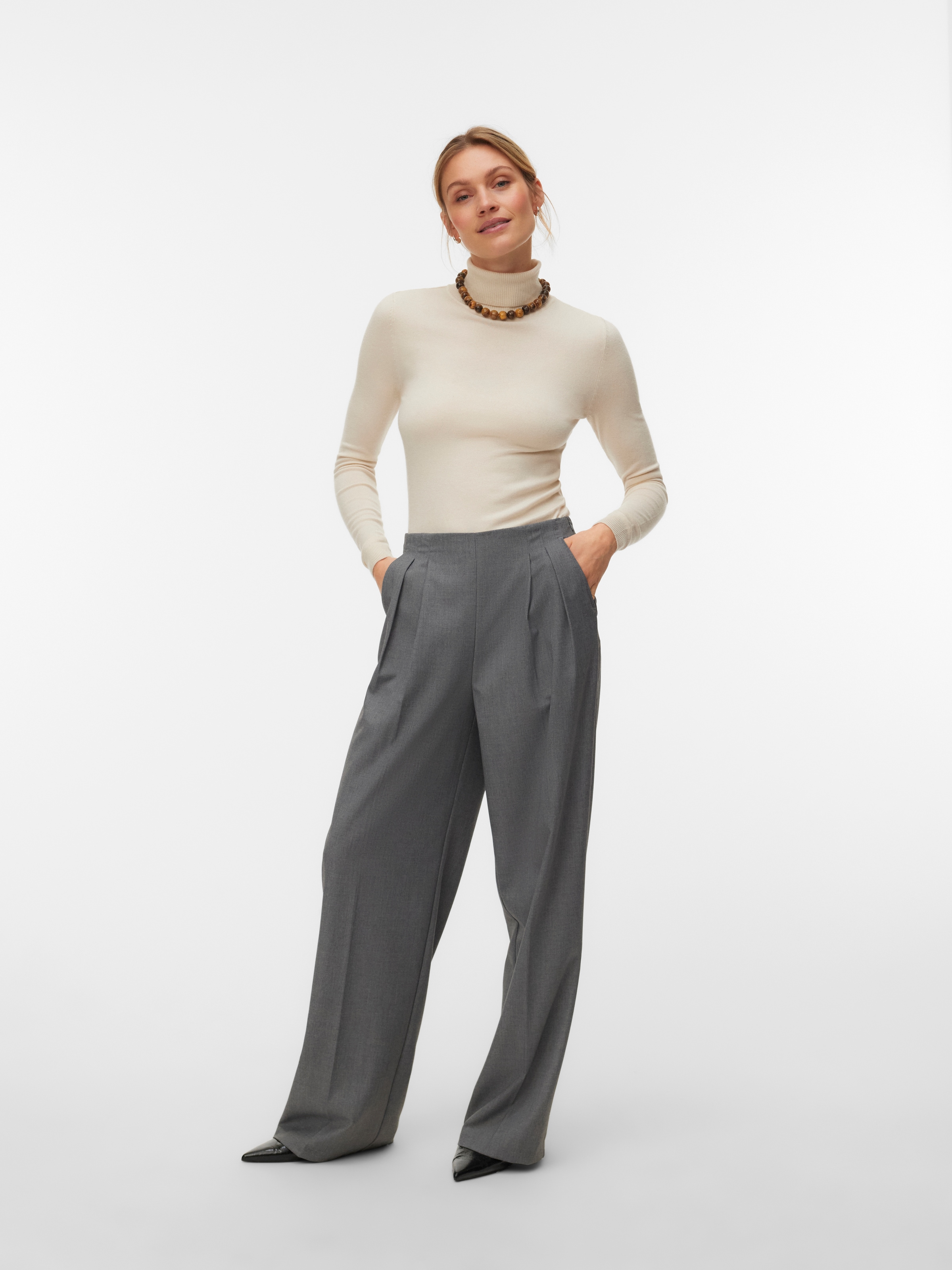 Vero Moda Anzughose »VMHAILEY HW WIDE PLEAT PANT NOOS«  Hose mit weitem Beinschnitt, High Waist Bund